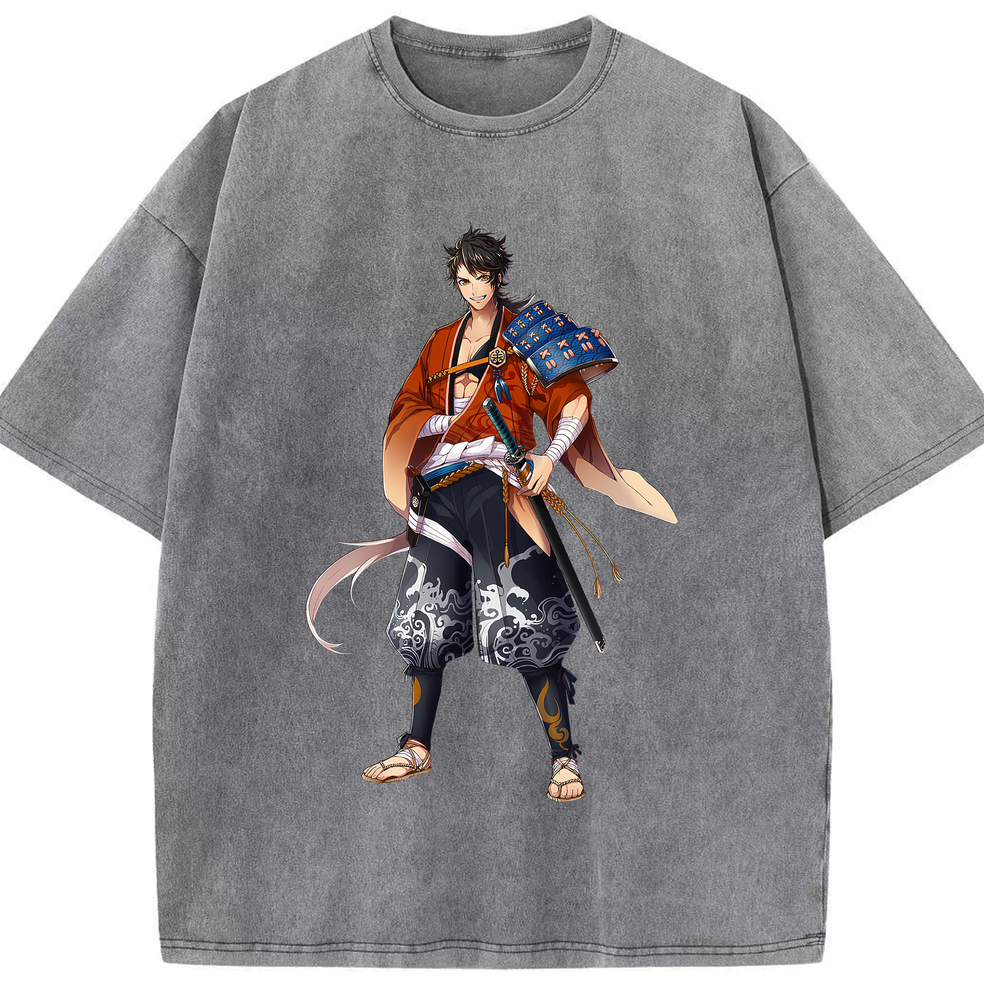 （画像用） 刀剣乱舞 Touken Ranbu 綿100% ヴィンテージ風 半袖Tシャツ（フロントプリント）