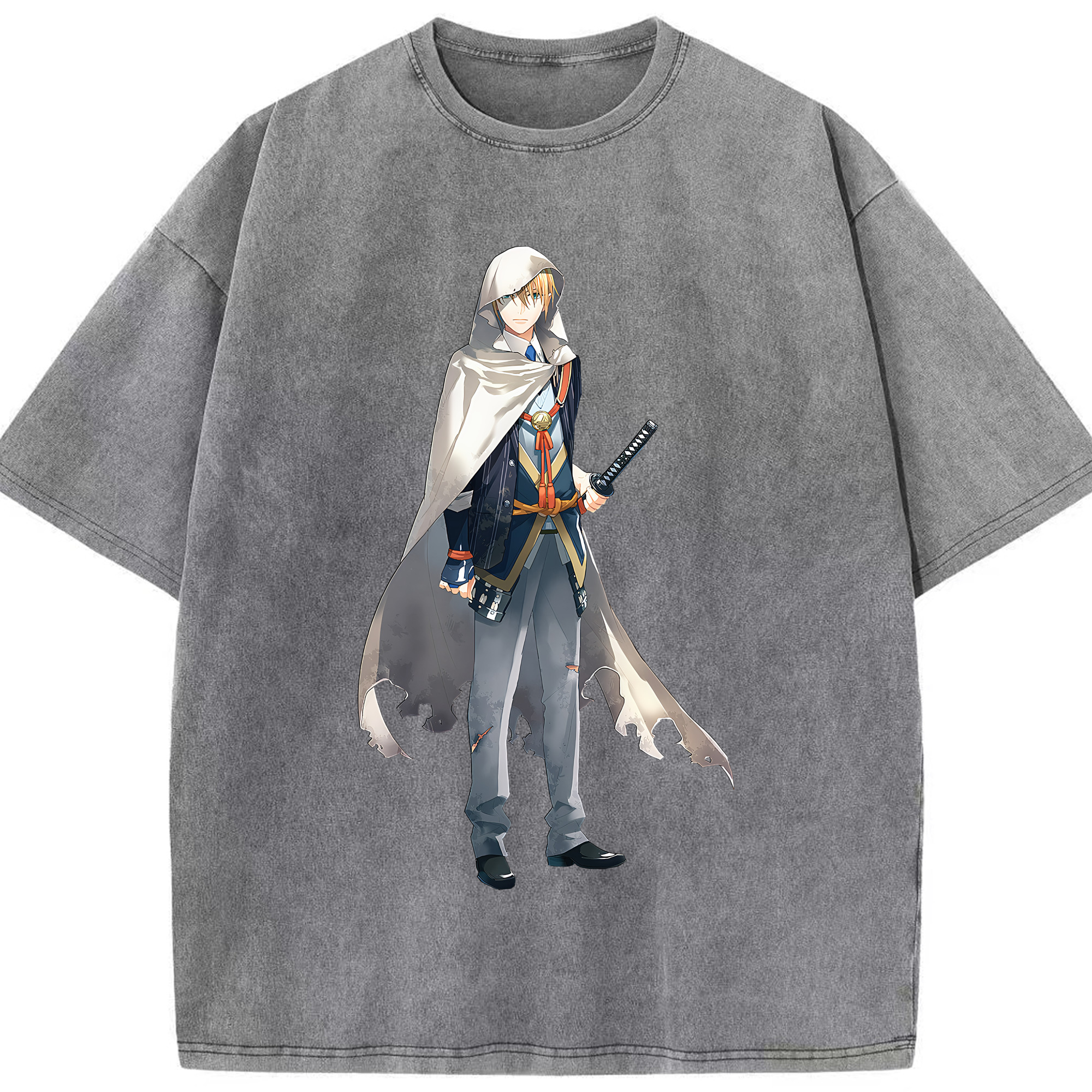 （画像用） 刀剣乱舞 Touken Ranbu 綿100% ヴィンテージ風 半袖Tシャツ（フロントプリント）