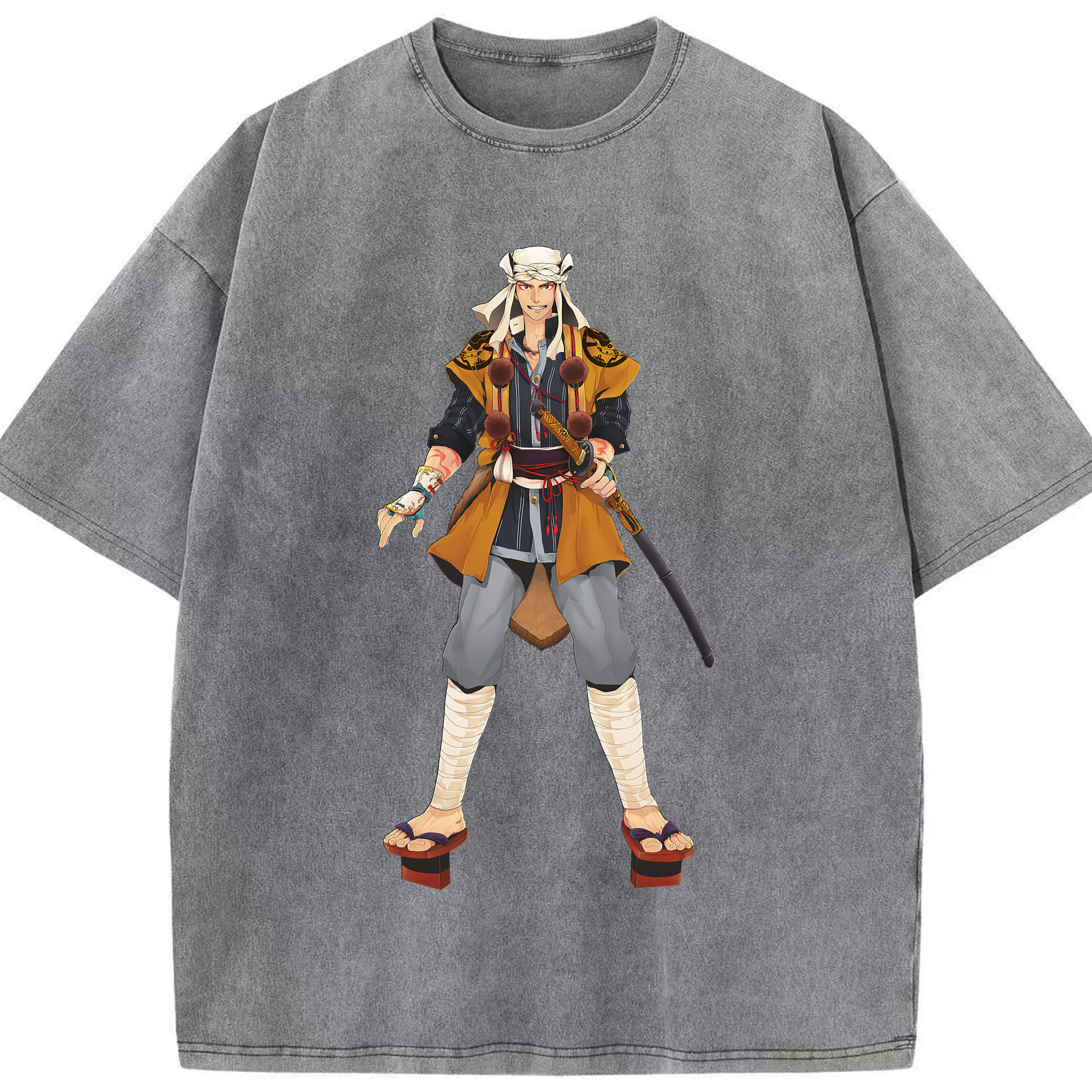（画像用） 刀剣乱舞 Touken Ranbu 綿100% ヴィンテージ風 半袖Tシャツ（フロントプリント）