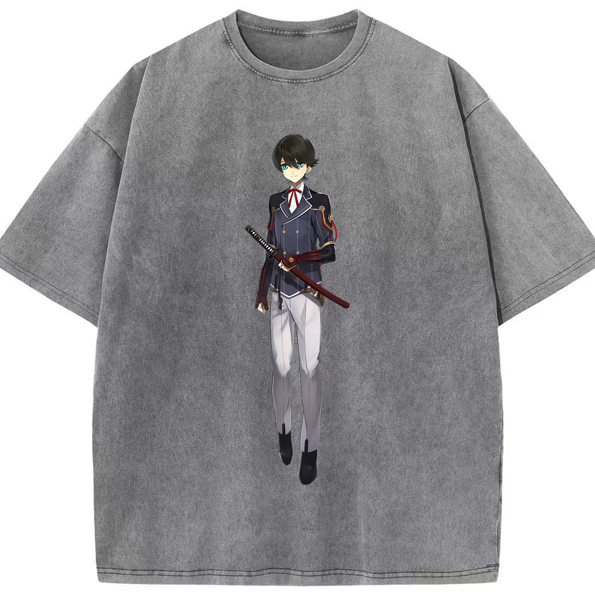 （画像用） 刀剣乱舞 Touken Ranbu 綿100% ヴィンテージ風 半袖Tシャツ（フロントプリント）