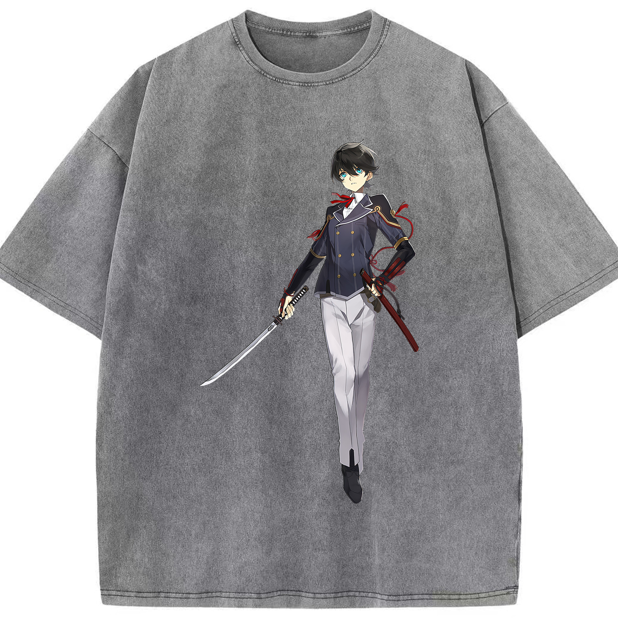 （画像用） 刀剣乱舞 Touken Ranbu 綿100% ヴィンテージ風 半袖Tシャツ（フロントプリント）