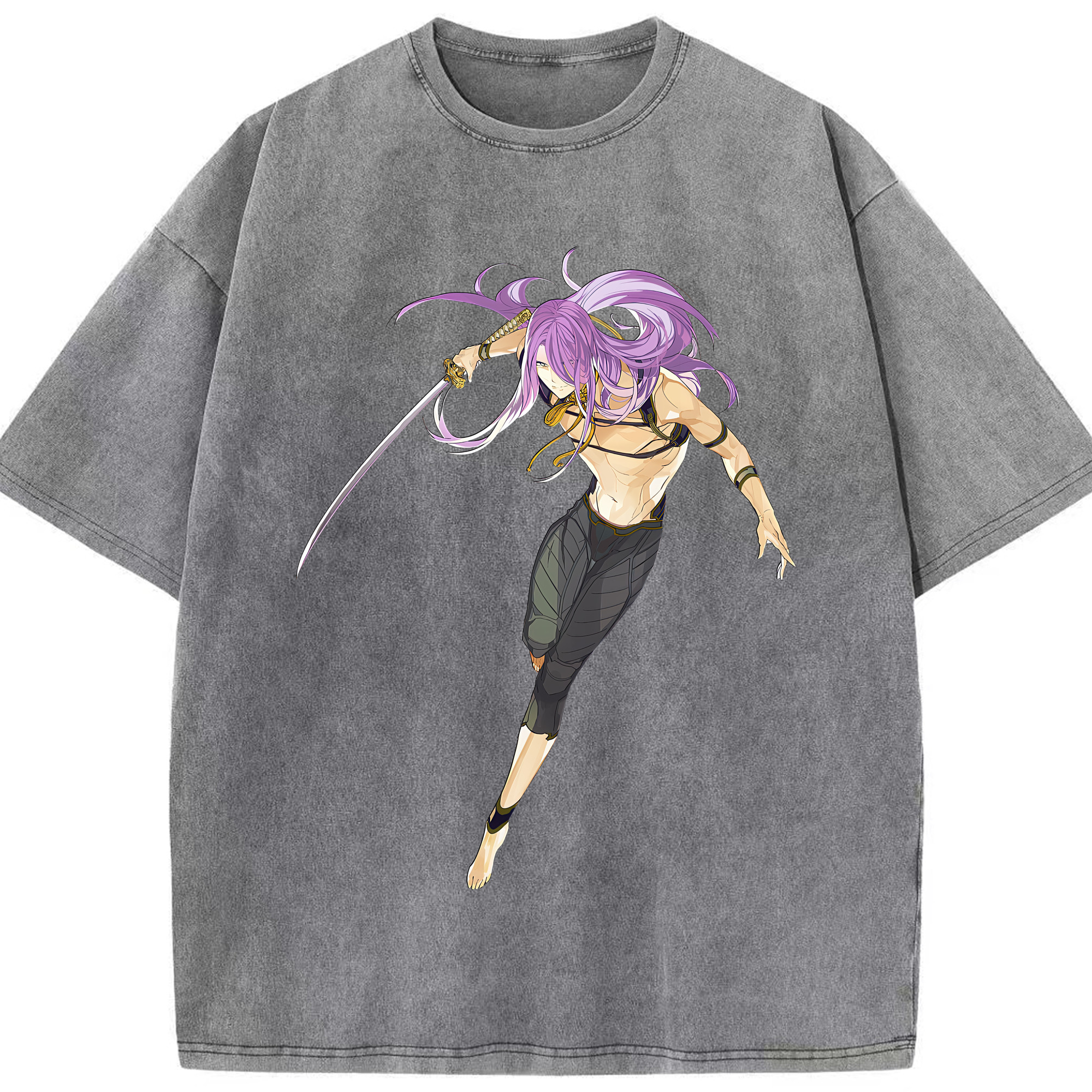 （画像用） 刀剣乱舞 Touken Ranbu 綿100% ヴィンテージ風 半袖Tシャツ（フロントプリント）