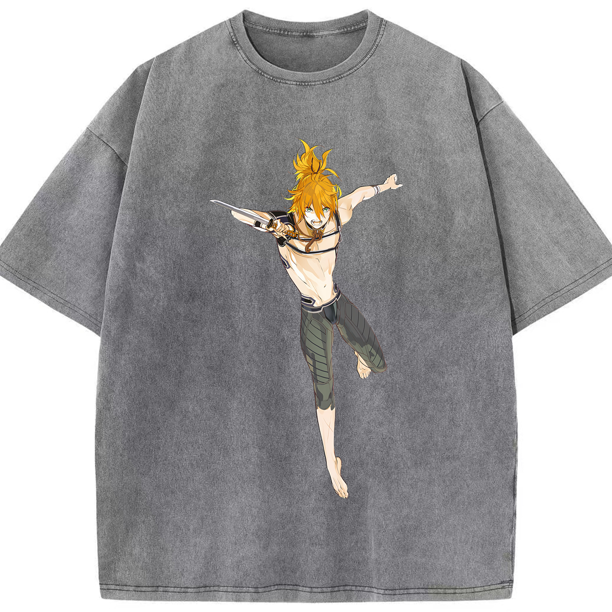 （画像用） 刀剣乱舞 Touken Ranbu 綿100% ヴィンテージ風 半袖Tシャツ（フロントプリント）
