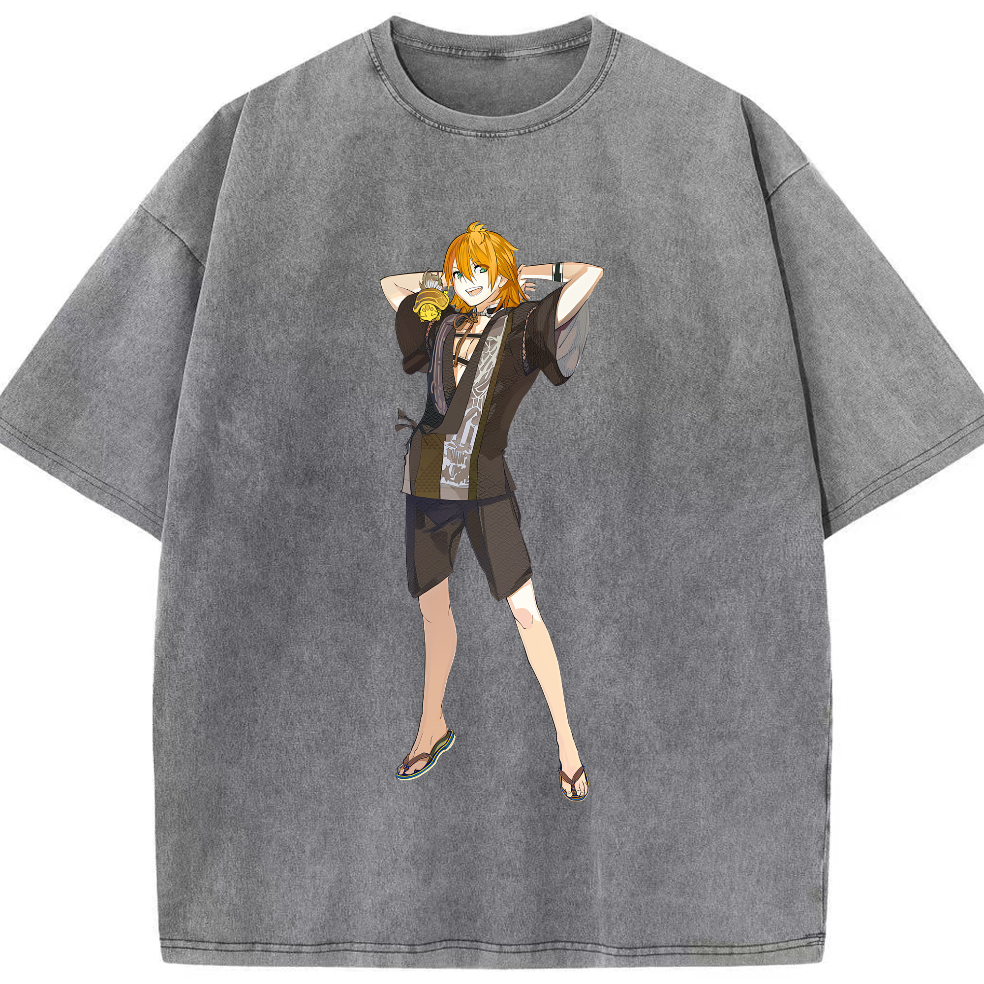 （画像用） 刀剣乱舞 Touken Ranbu 綿100% ヴィンテージ風 半袖Tシャツ（フロントプリント）