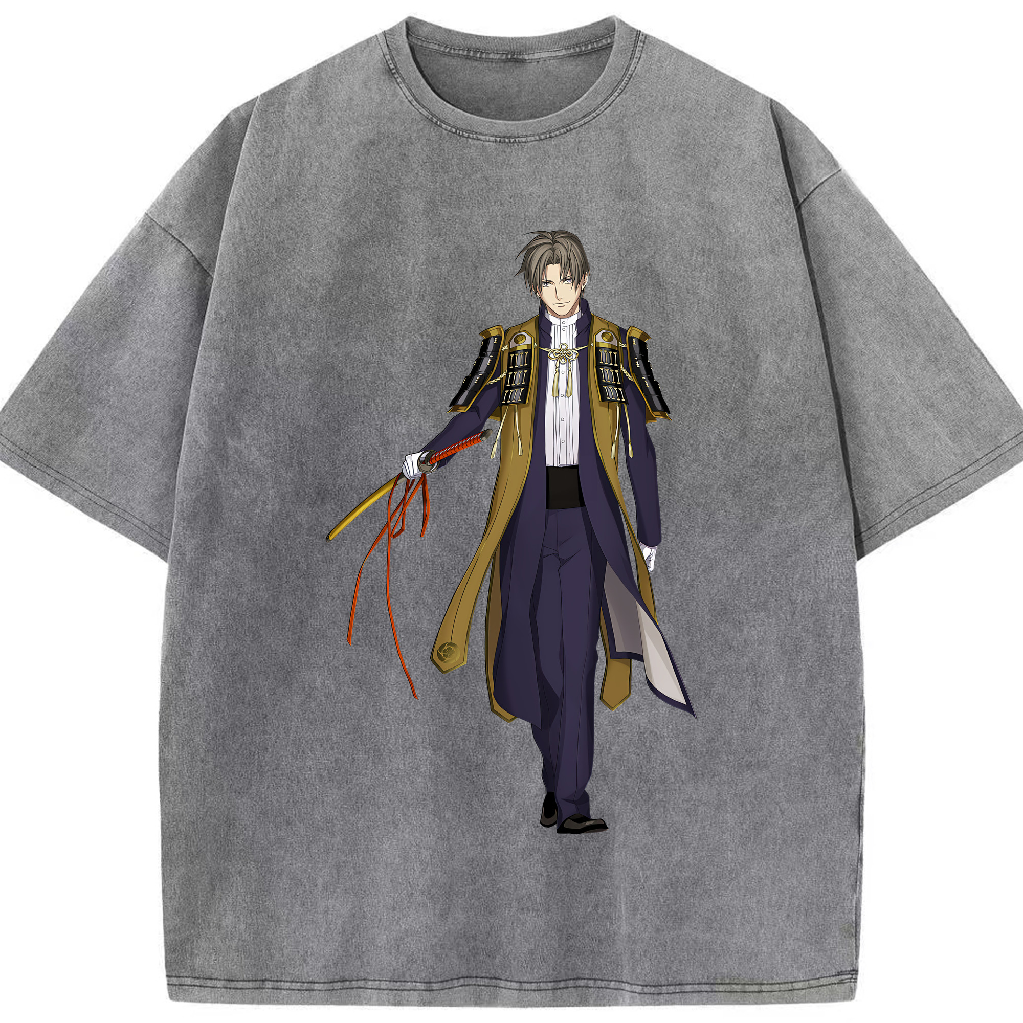 （画像用） 刀剣乱舞 Touken Ranbu 綿100% ヴィンテージ風 半袖Tシャツ（フロントプリント）