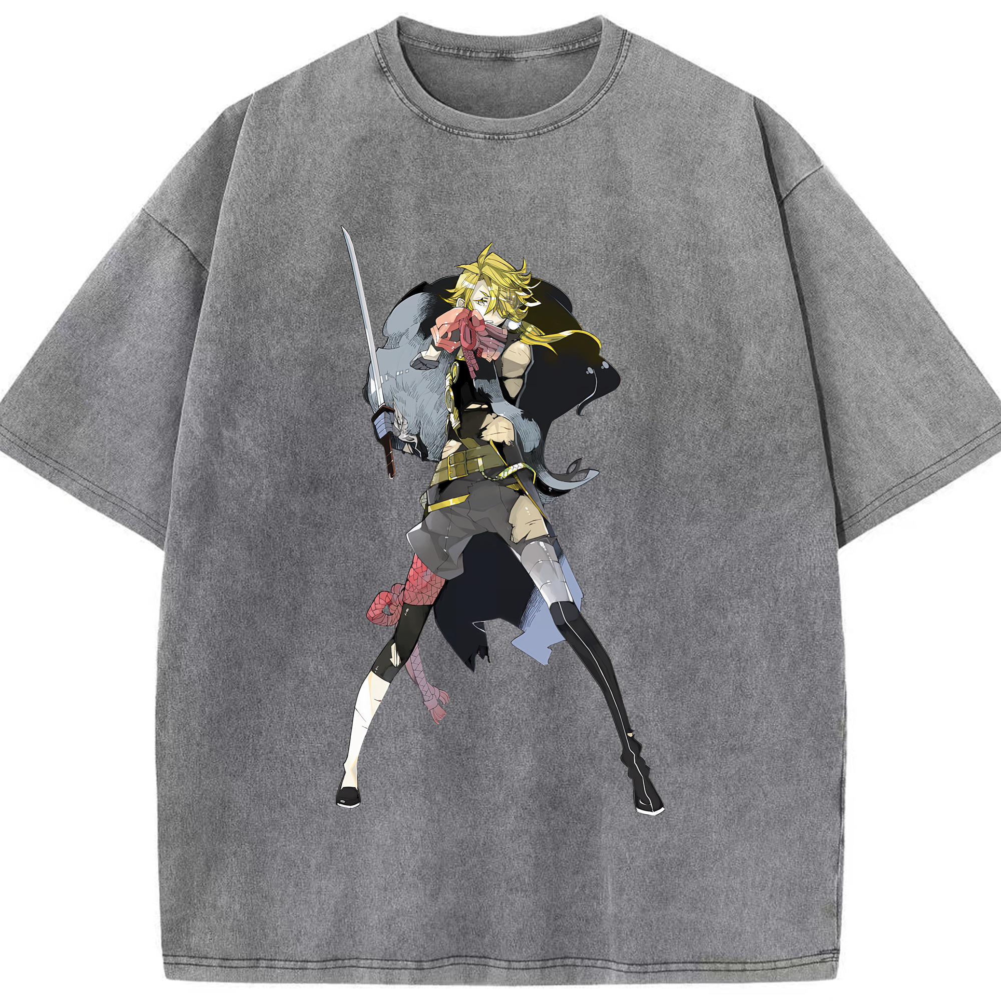 （画像用） 刀剣乱舞 Touken Ranbu 綿100% ヴィンテージ風 半袖Tシャツ（フロントプリント）