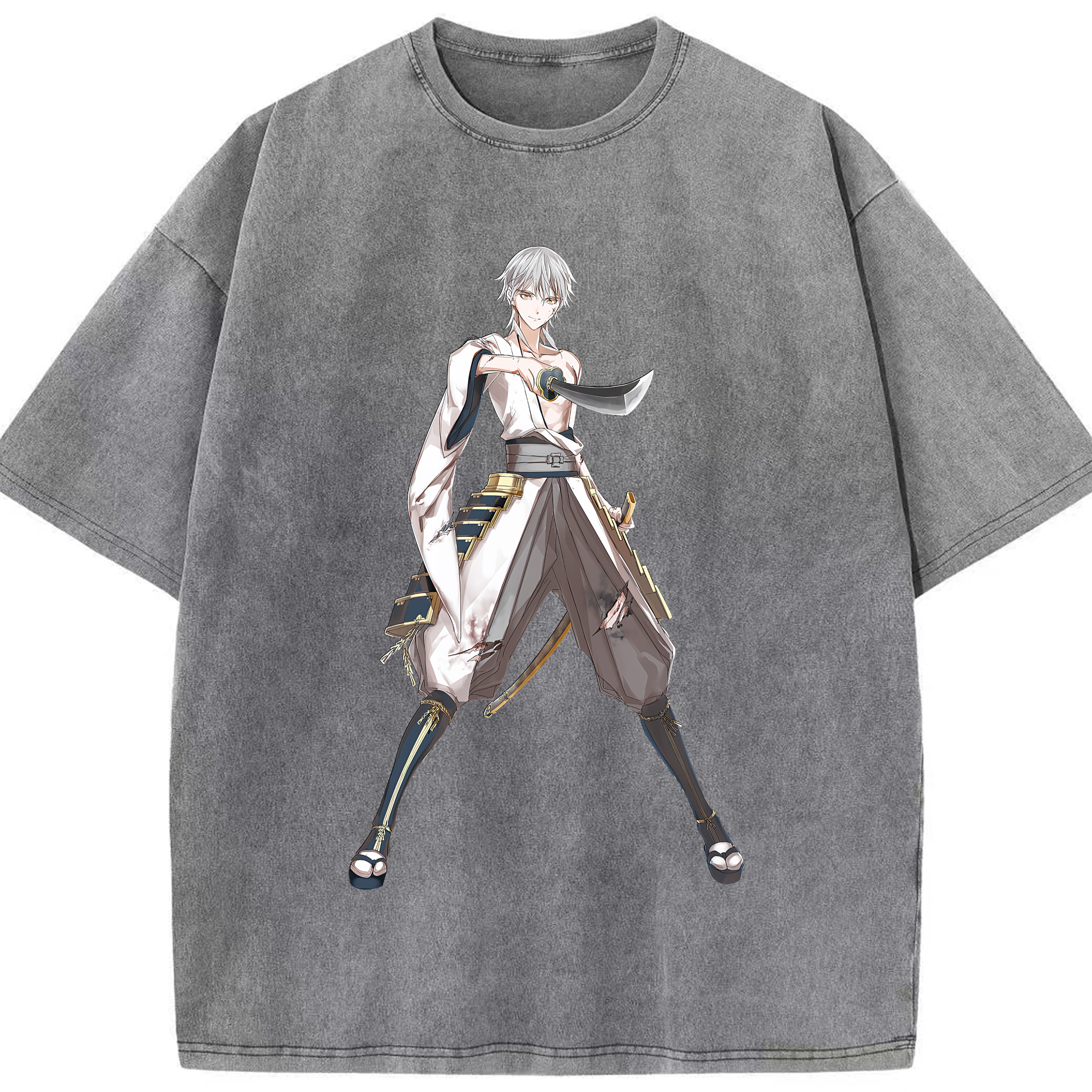 （画像用） 刀剣乱舞 Touken Ranbu 綿100% ヴィンテージ風 半袖Tシャツ（フロントプリント）