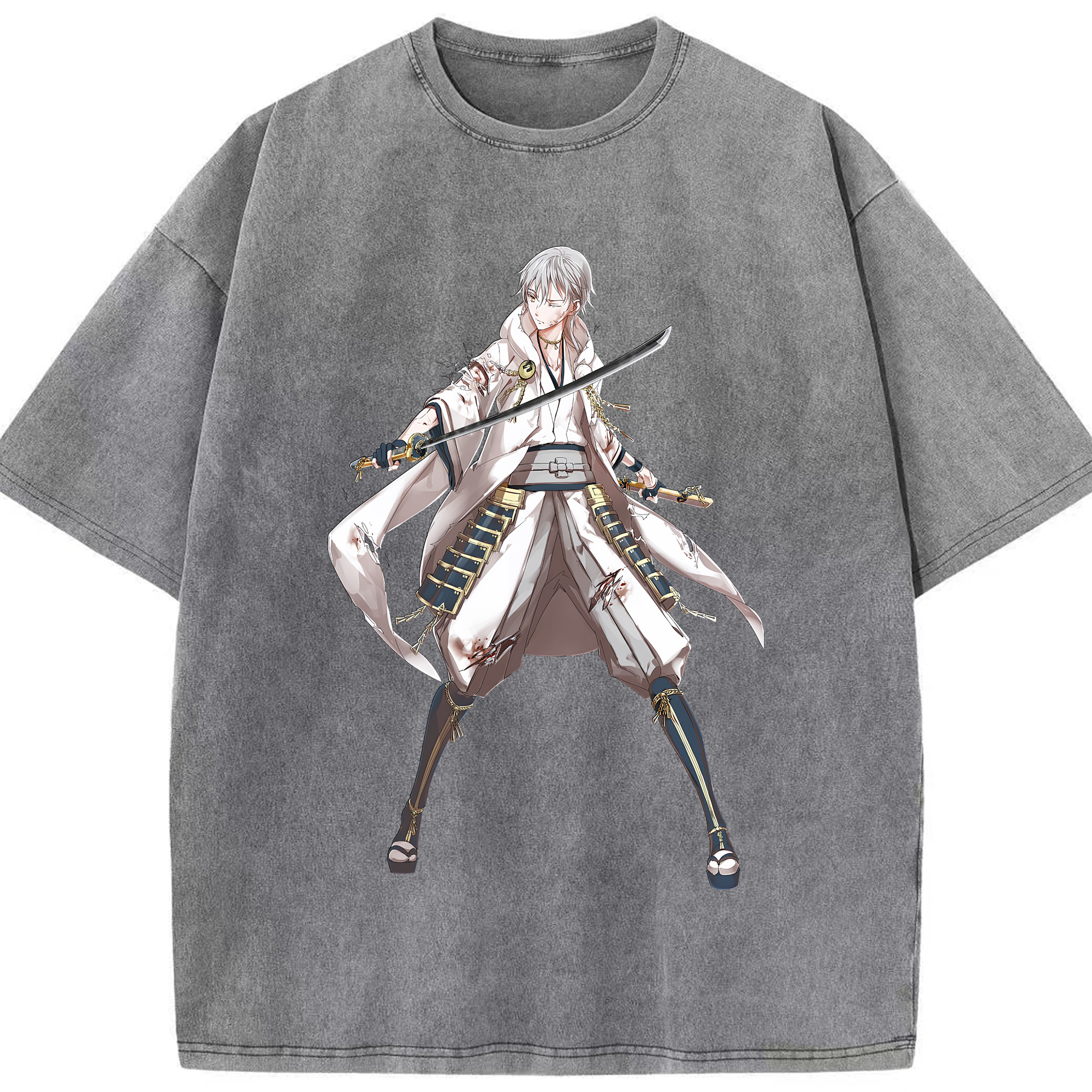 （画像用） 刀剣乱舞 Touken Ranbu 綿100% ヴィンテージ風 半袖Tシャツ（フロントプリント）