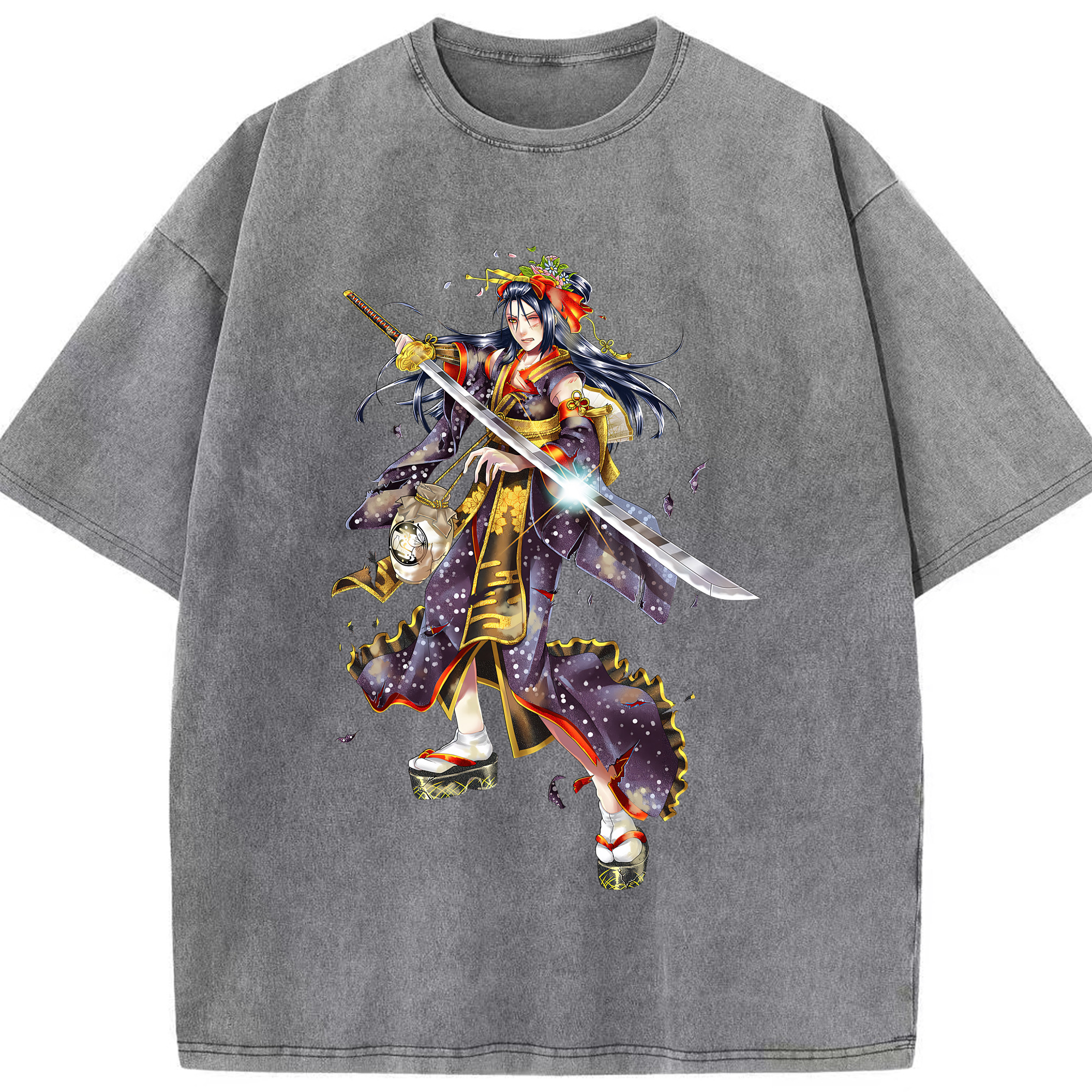 （画像用） 刀剣乱舞 Touken Ranbu 綿100% ヴィンテージ風 半袖Tシャツ（フロントプリント）