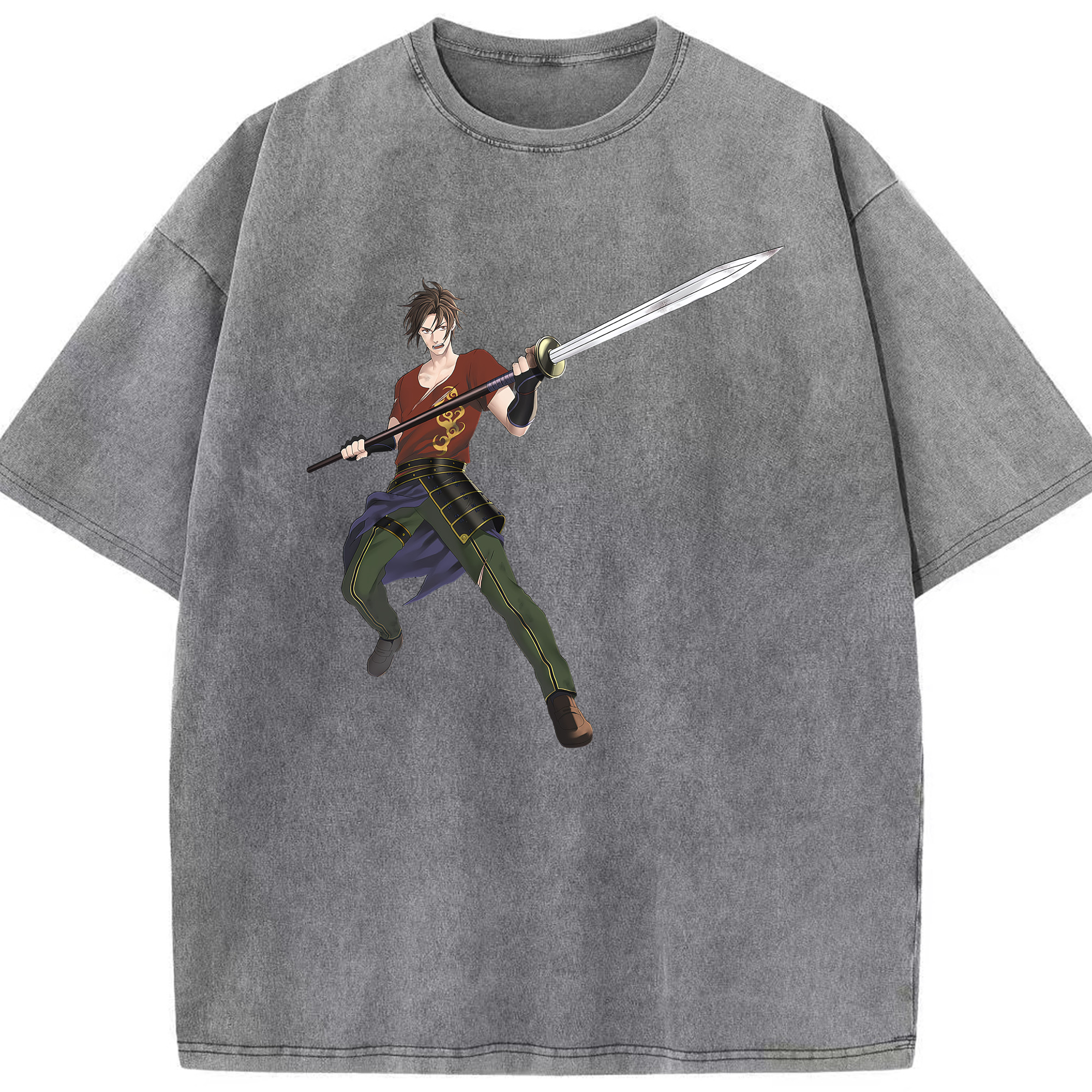 （画像用） 刀剣乱舞 Touken Ranbu 綿100% ヴィンテージ風 半袖Tシャツ（フロントプリント）
