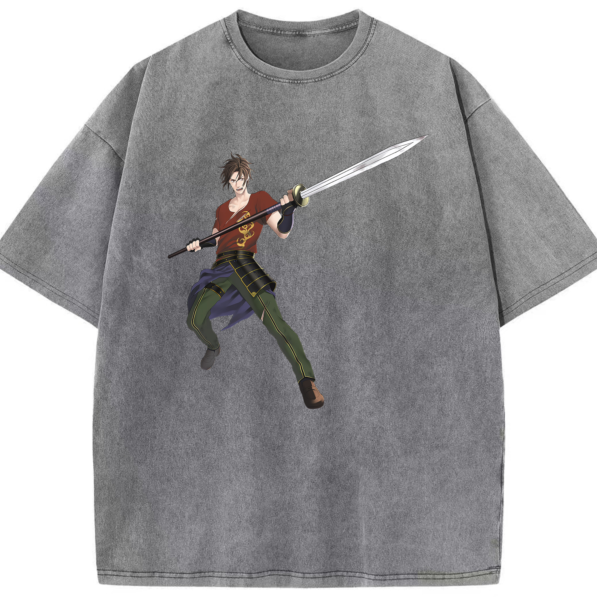 （画像用） 刀剣乱舞 Touken Ranbu 綿100% ヴィンテージ風 半袖Tシャツ（フロントプリント）