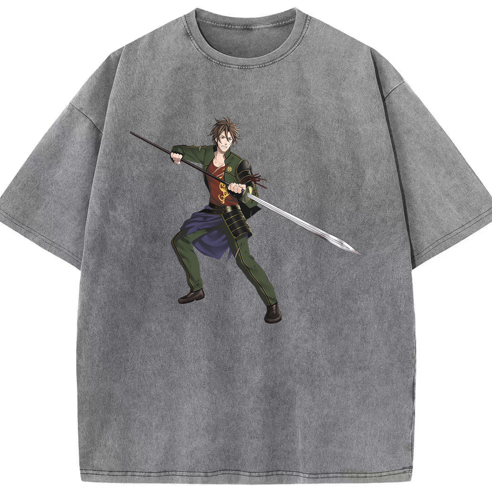 （画像用） 刀剣乱舞 Touken Ranbu 綿100% ヴィンテージ風 半袖Tシャツ（フロントプリント）