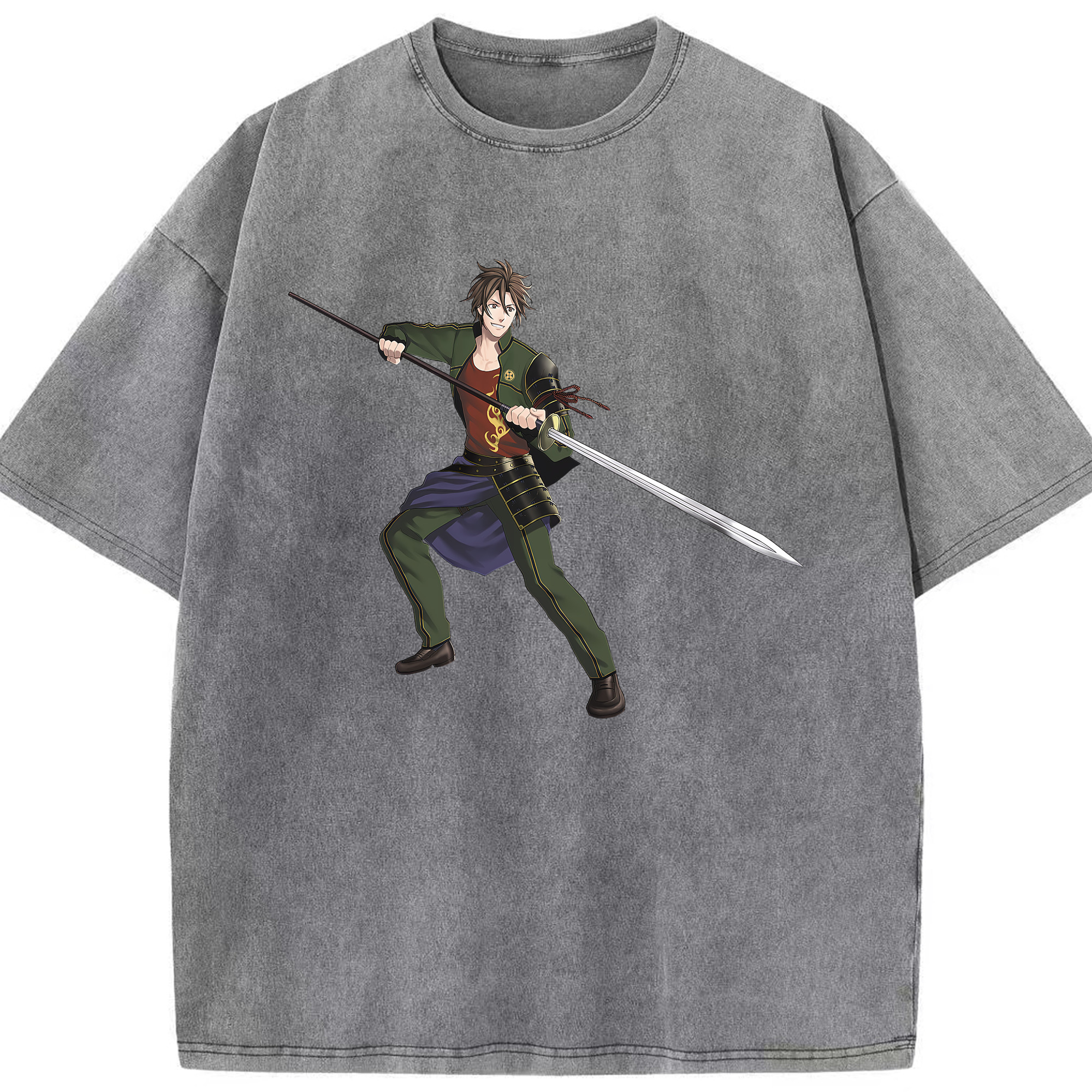 （画像用） 刀剣乱舞 Touken Ranbu 綿100% ヴィンテージ風 半袖Tシャツ（フロントプリント）