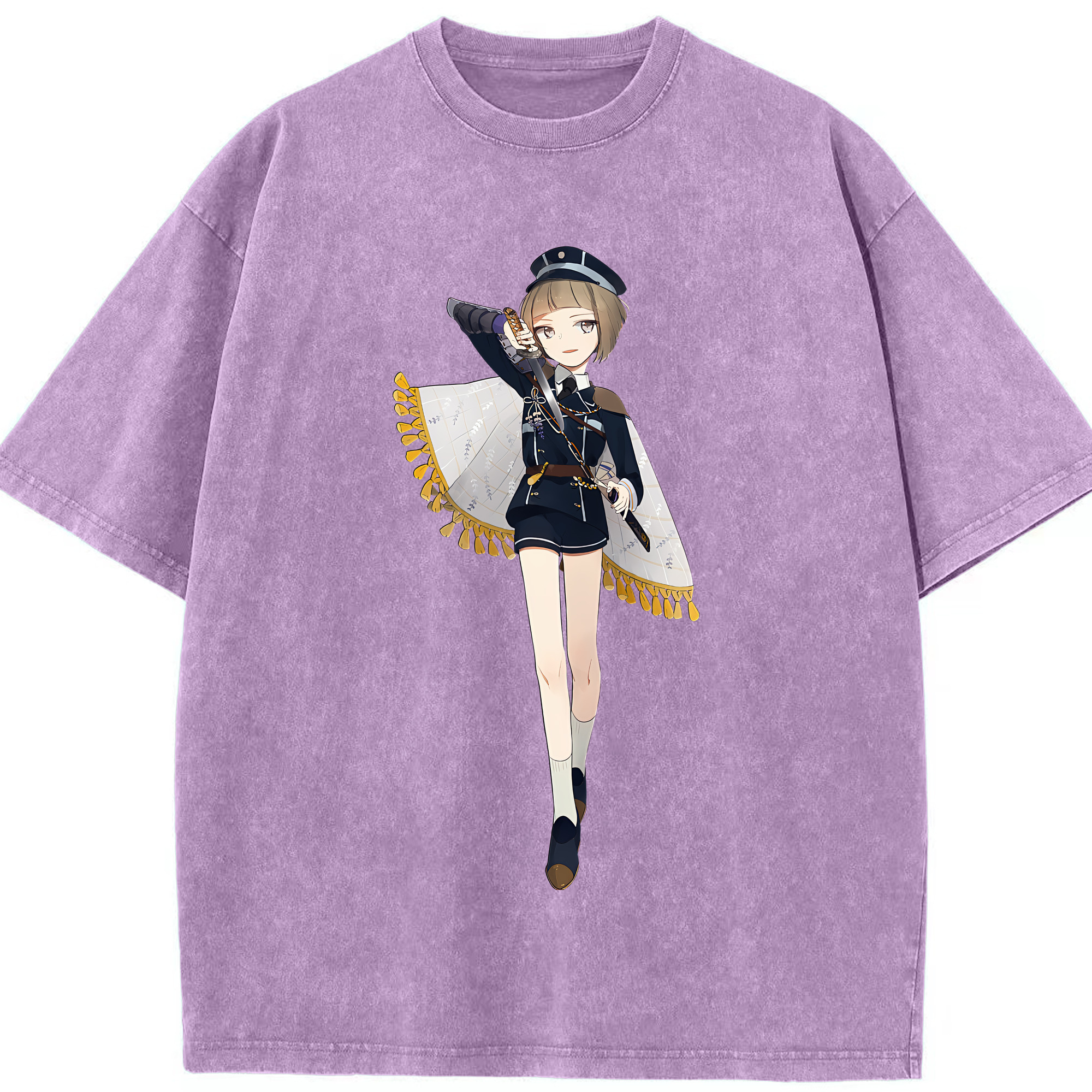 （画像用） 刀剣乱舞 Touken Ranbu 綿100% ヴィンテージ風 半袖Tシャツ（フロントプリント）