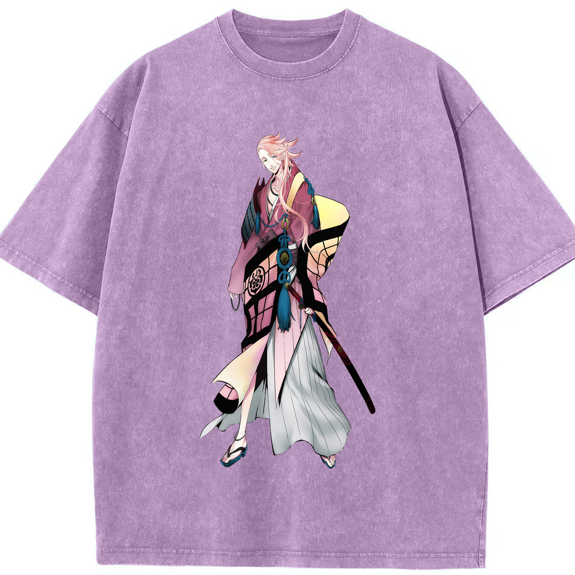 （画像用） 刀剣乱舞 Touken Ranbu 綿100% ヴィンテージ風 半袖Tシャツ（フロントプリント）