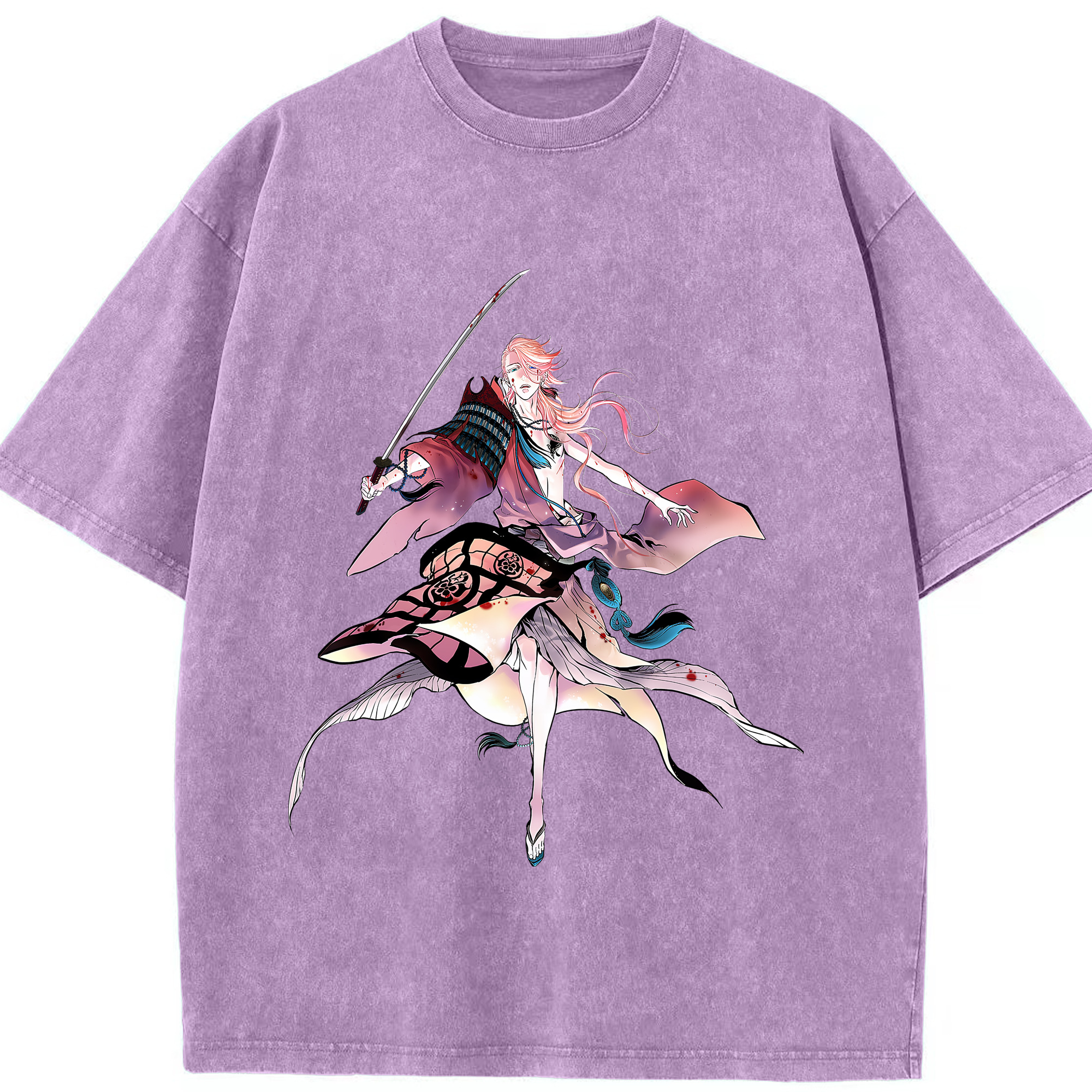 （画像用） 刀剣乱舞 Touken Ranbu 綿100% ヴィンテージ風 半袖Tシャツ（フロントプリント）