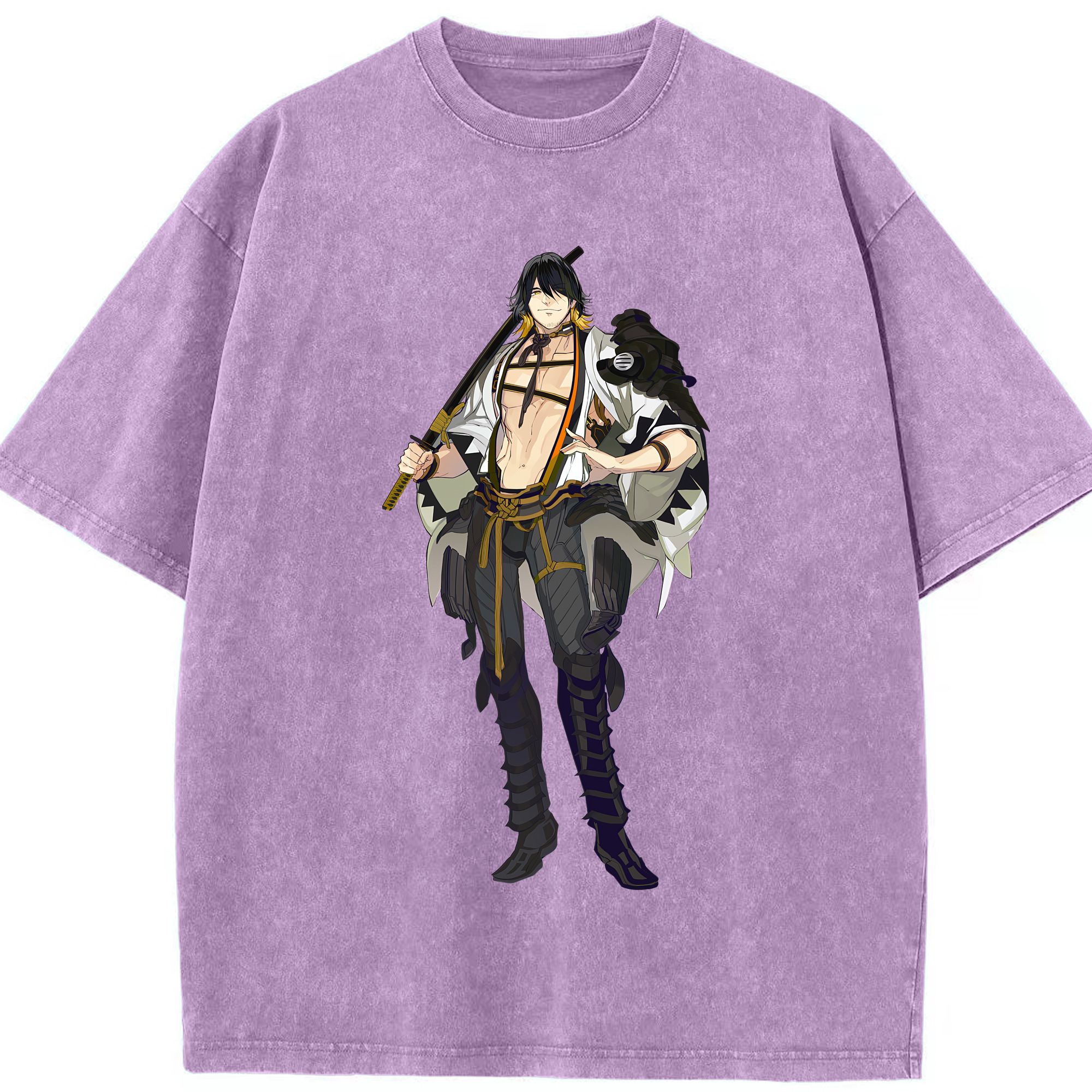 （画像用） 刀剣乱舞 Touken Ranbu 綿100% ヴィンテージ風 半袖Tシャツ（フロントプリント）