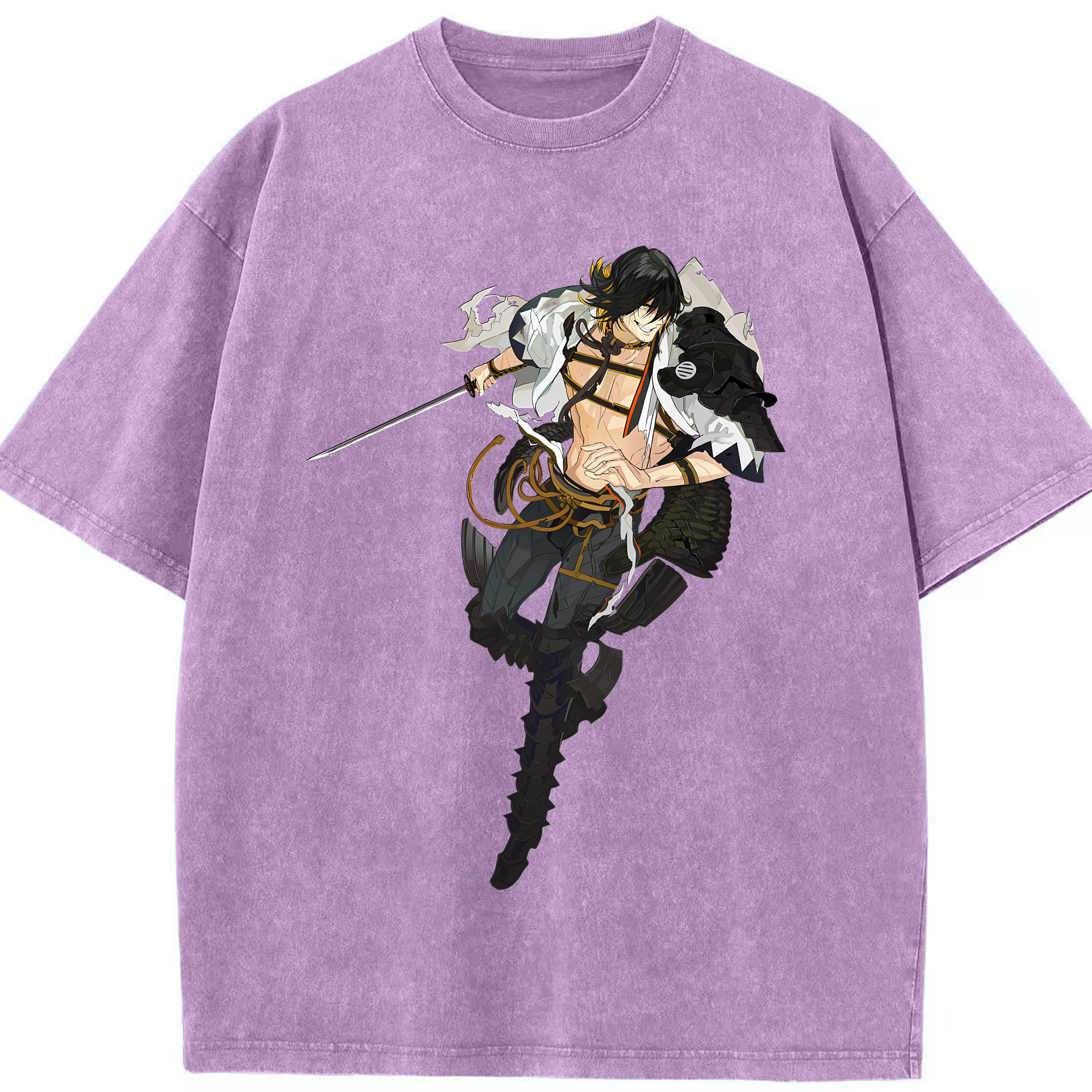 （画像用） 刀剣乱舞 Touken Ranbu 綿100% ヴィンテージ風 半袖Tシャツ（フロントプリント）