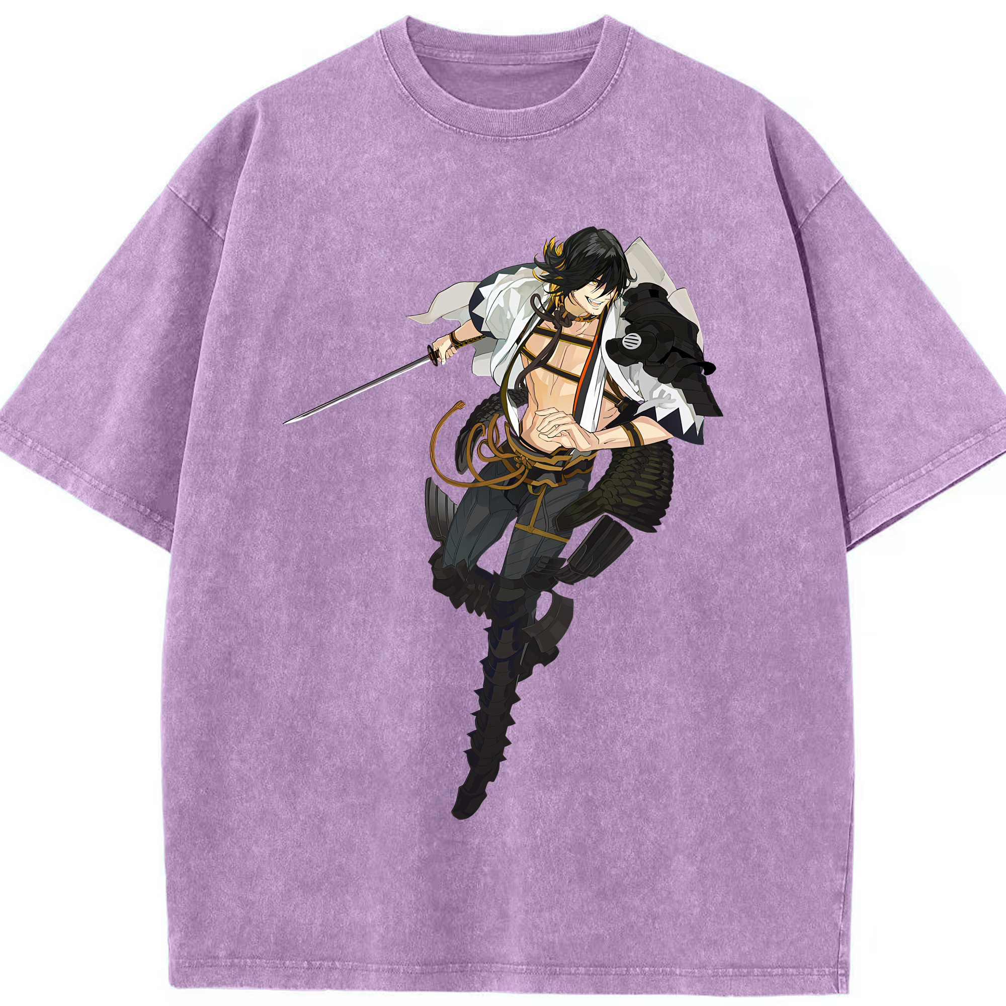 （画像用） 刀剣乱舞 Touken Ranbu 綿100% ヴィンテージ風 半袖Tシャツ（フロントプリント）
