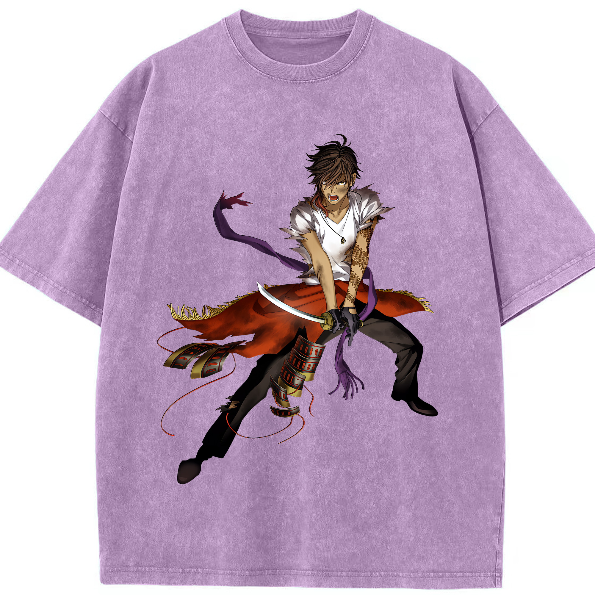 （画像用） 刀剣乱舞 Touken Ranbu 綿100% ヴィンテージ風 半袖Tシャツ（フロントプリント）