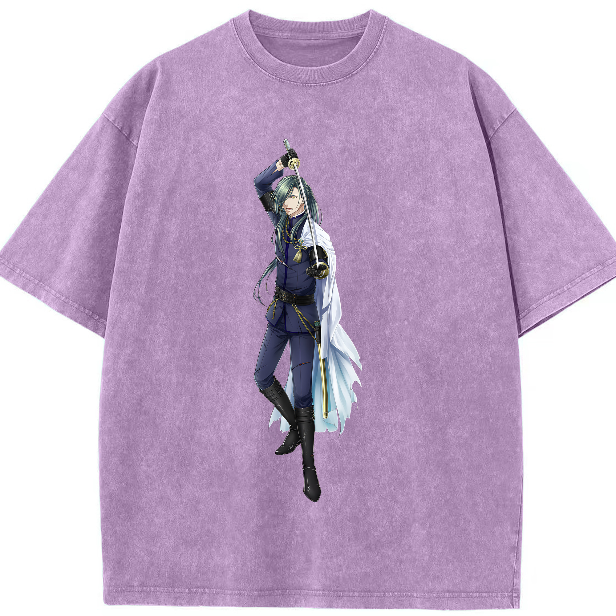 （画像用） 刀剣乱舞 Touken Ranbu 綿100% ヴィンテージ風 半袖Tシャツ（フロントプリント）