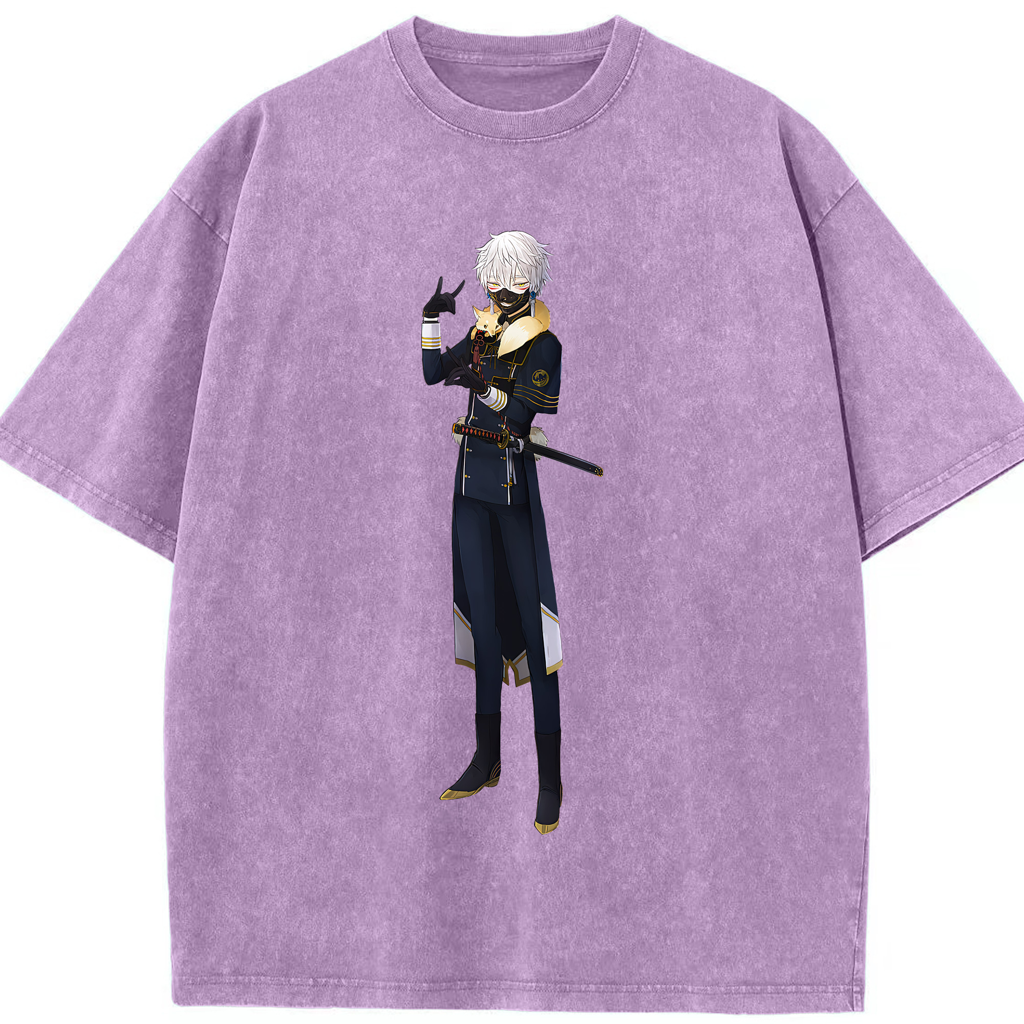 （画像用） 刀剣乱舞 Touken Ranbu 綿100% ヴィンテージ風 半袖Tシャツ（フロントプリント）