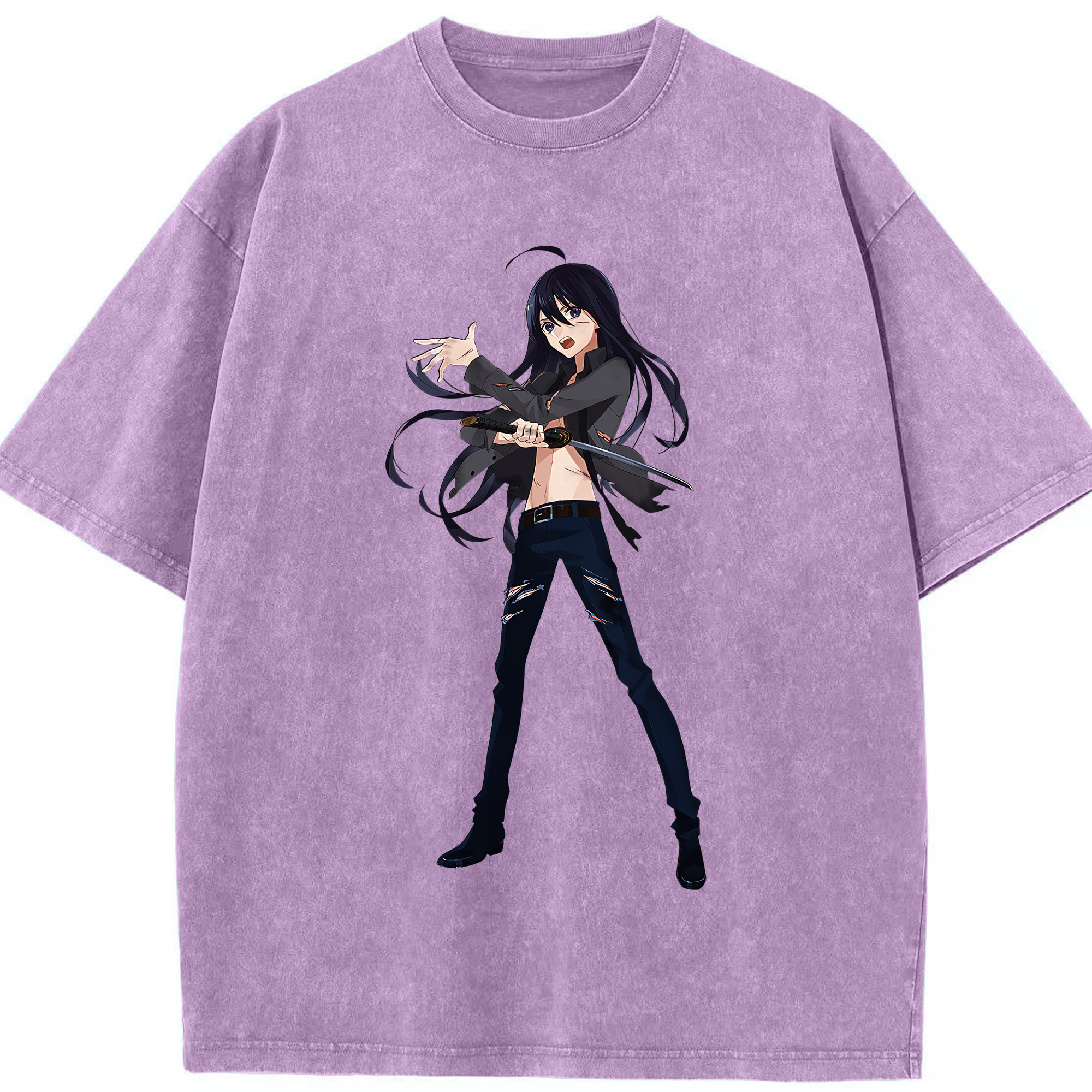 （画像用） 刀剣乱舞 Touken Ranbu 綿100% ヴィンテージ風 半袖Tシャツ（フロントプリント）