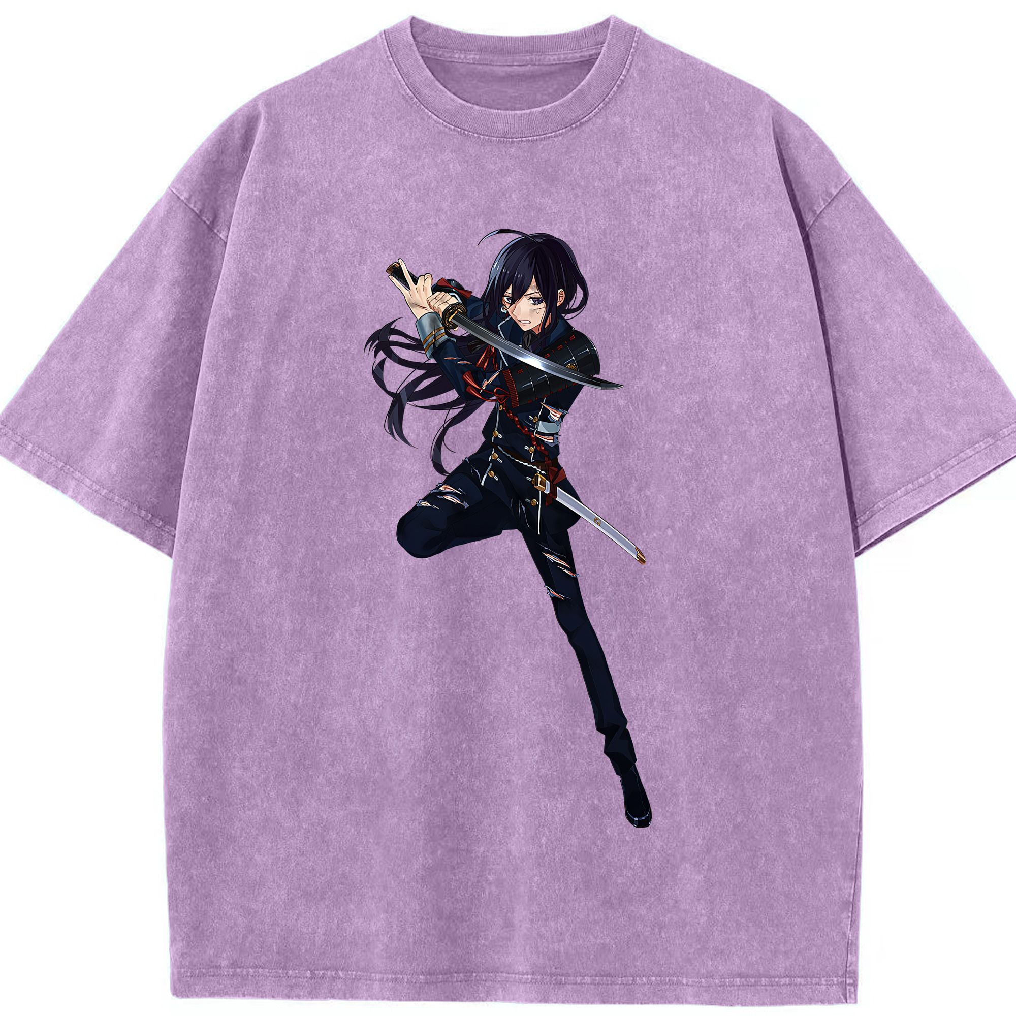 （画像用） 刀剣乱舞 Touken Ranbu 綿100% ヴィンテージ風 半袖Tシャツ（フロントプリント）