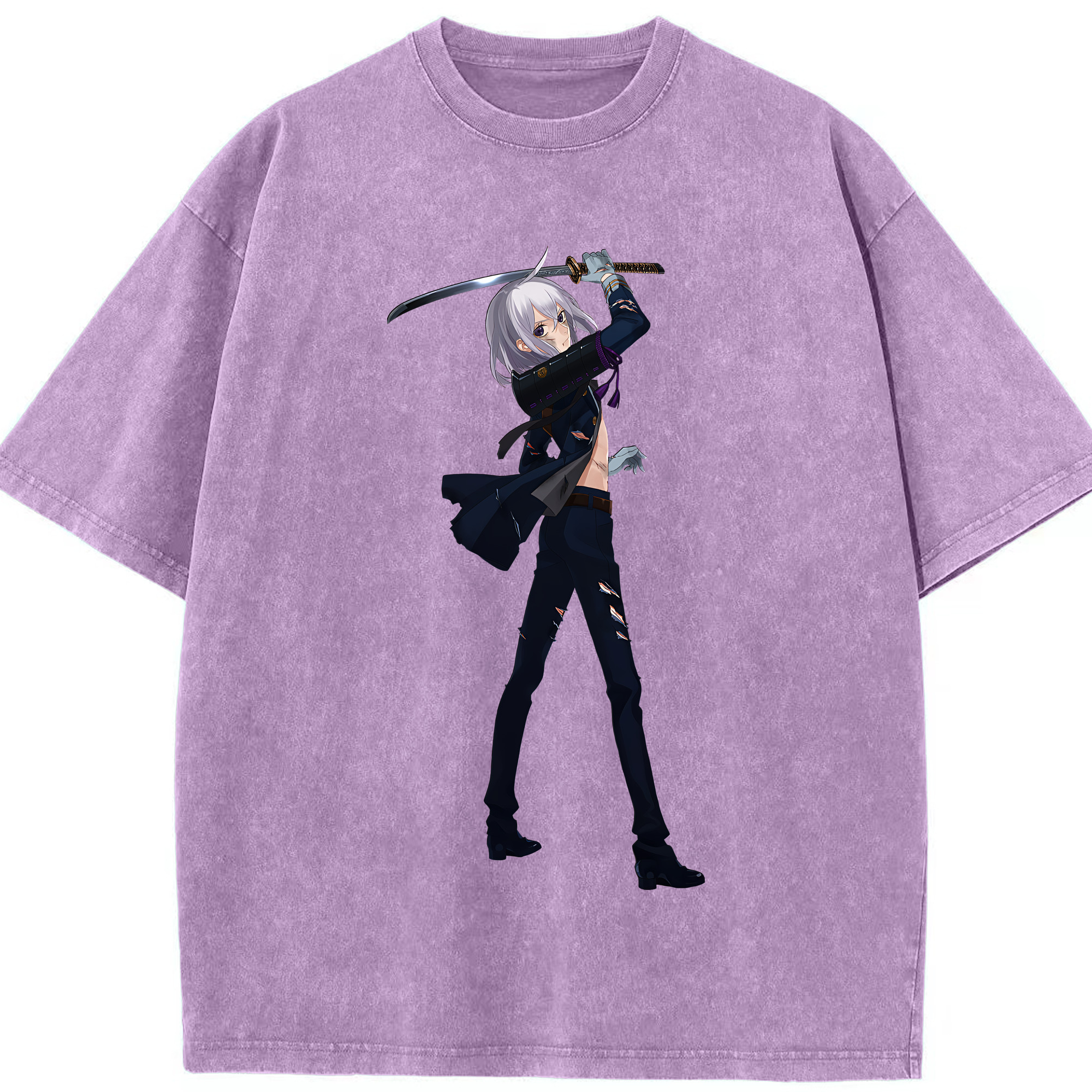 （画像用） 刀剣乱舞 Touken Ranbu 綿100% ヴィンテージ風 半袖Tシャツ（フロントプリント）