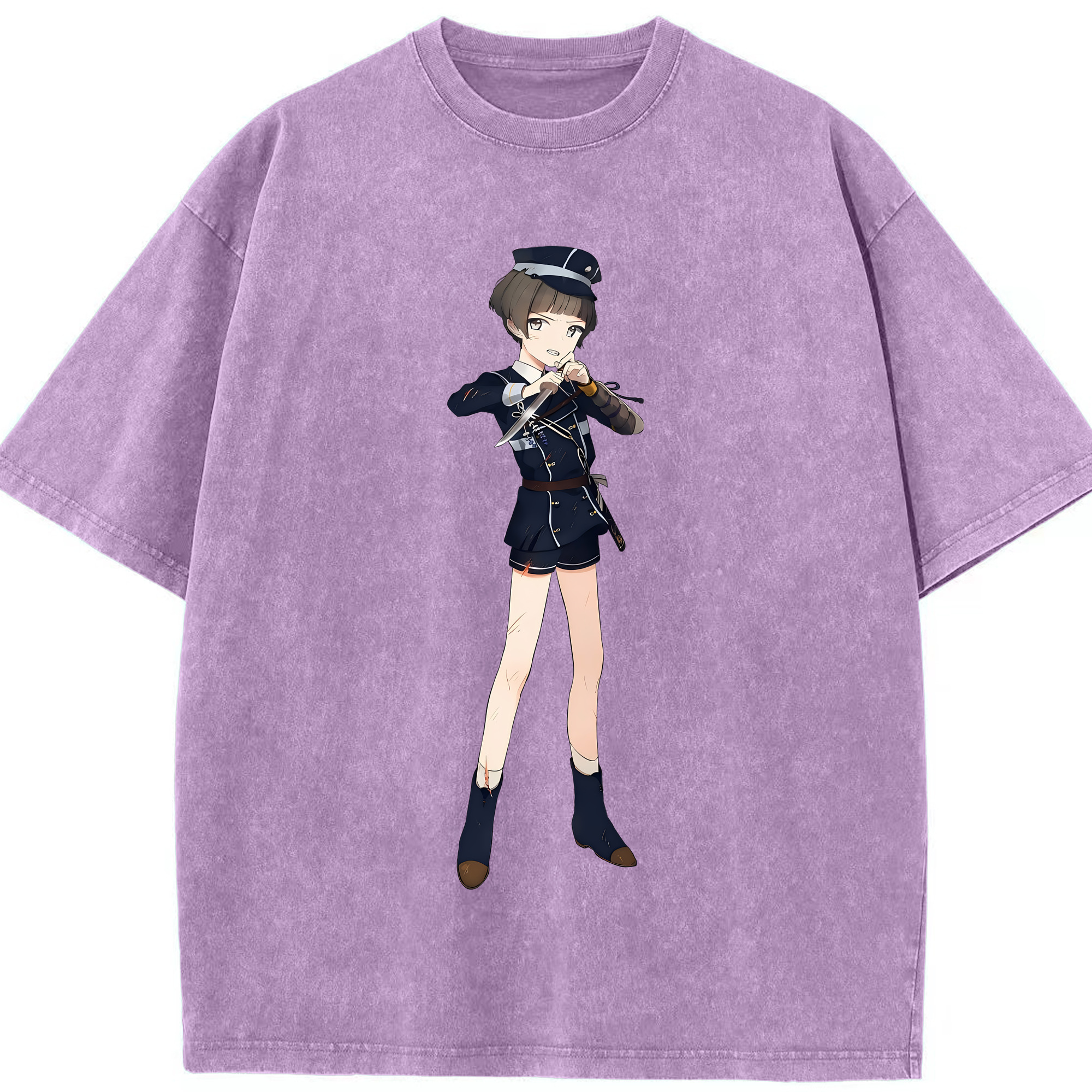 （画像用） 刀剣乱舞 Touken Ranbu 綿100% ヴィンテージ風 半袖Tシャツ（フロントプリント）