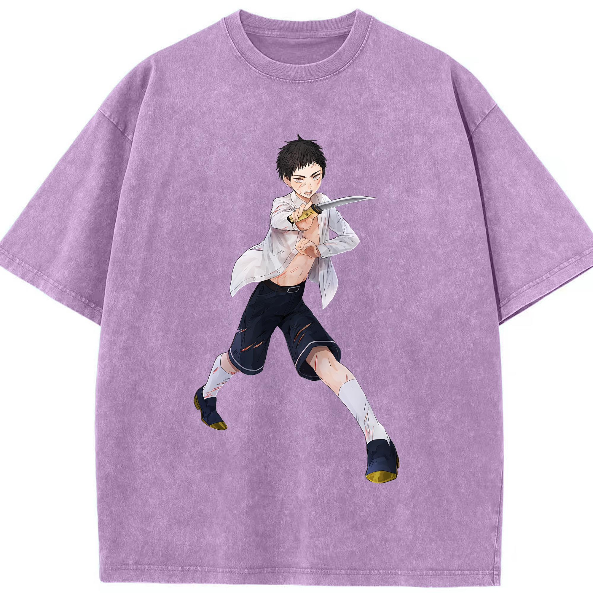 （画像用） 刀剣乱舞 Touken Ranbu 綿100% ヴィンテージ風 半袖Tシャツ（フロントプリント）