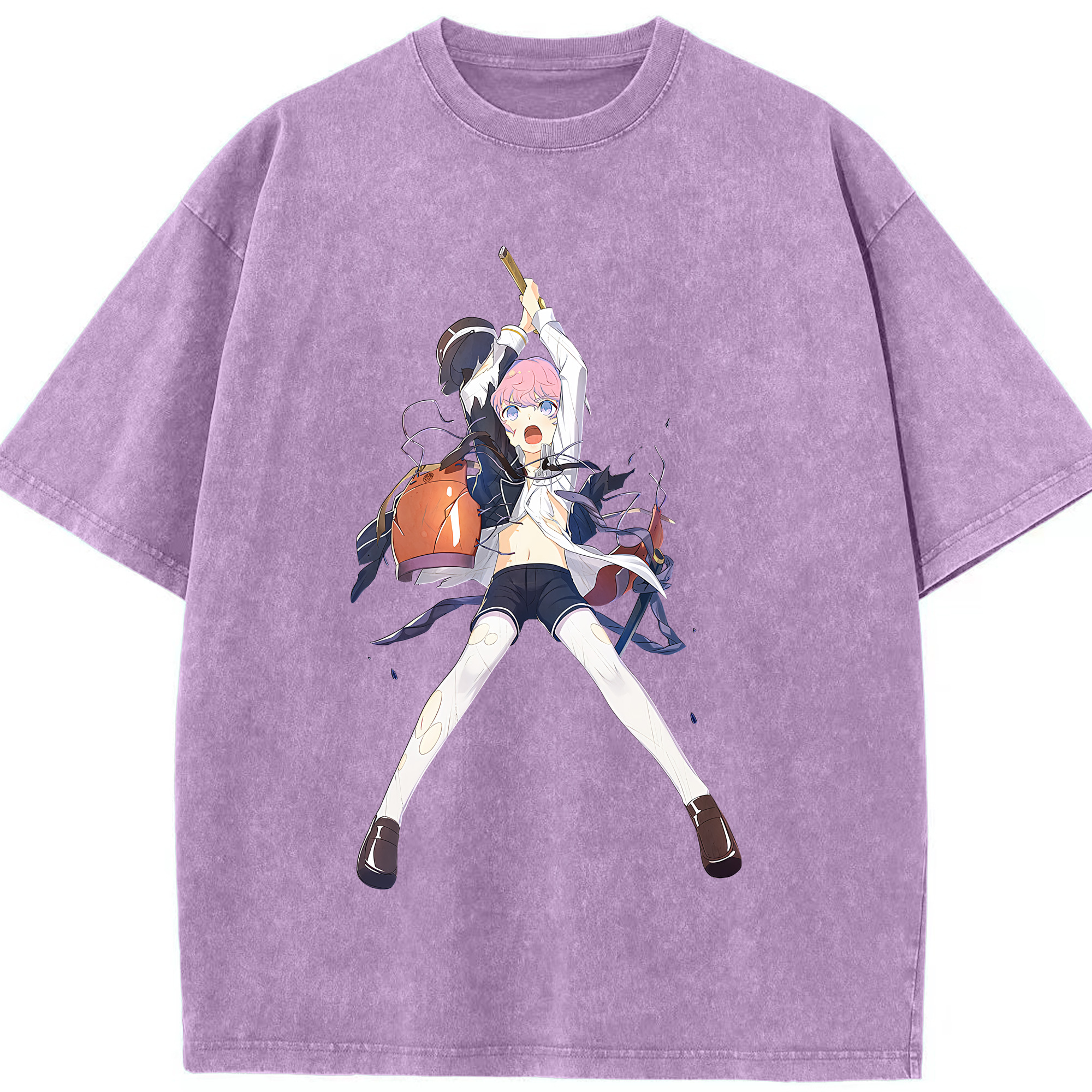 （画像用） 刀剣乱舞 Touken Ranbu 綿100% ヴィンテージ風 半袖Tシャツ（フロントプリント）