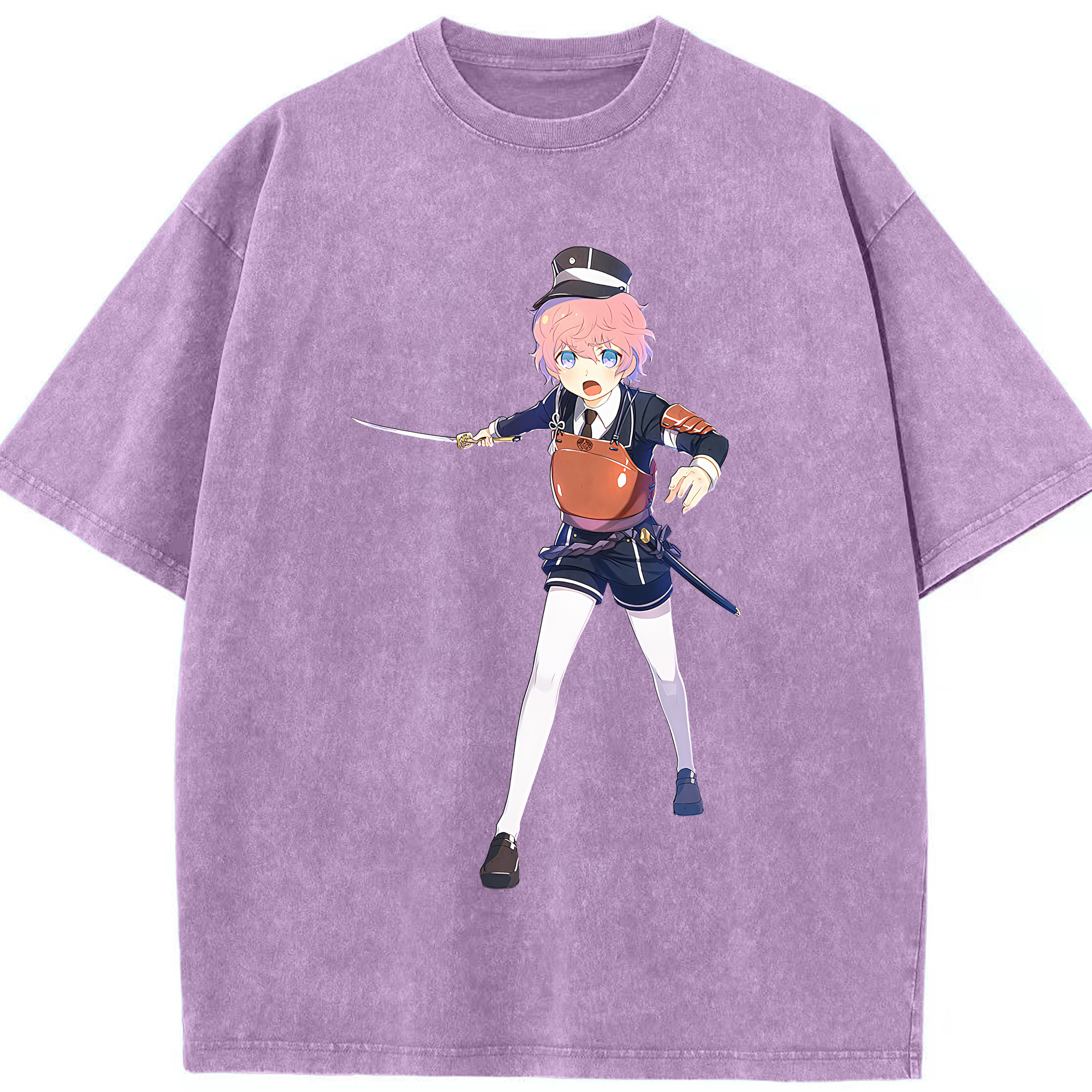 （画像用） 刀剣乱舞 Touken Ranbu 綿100% ヴィンテージ風 半袖Tシャツ（フロントプリント）