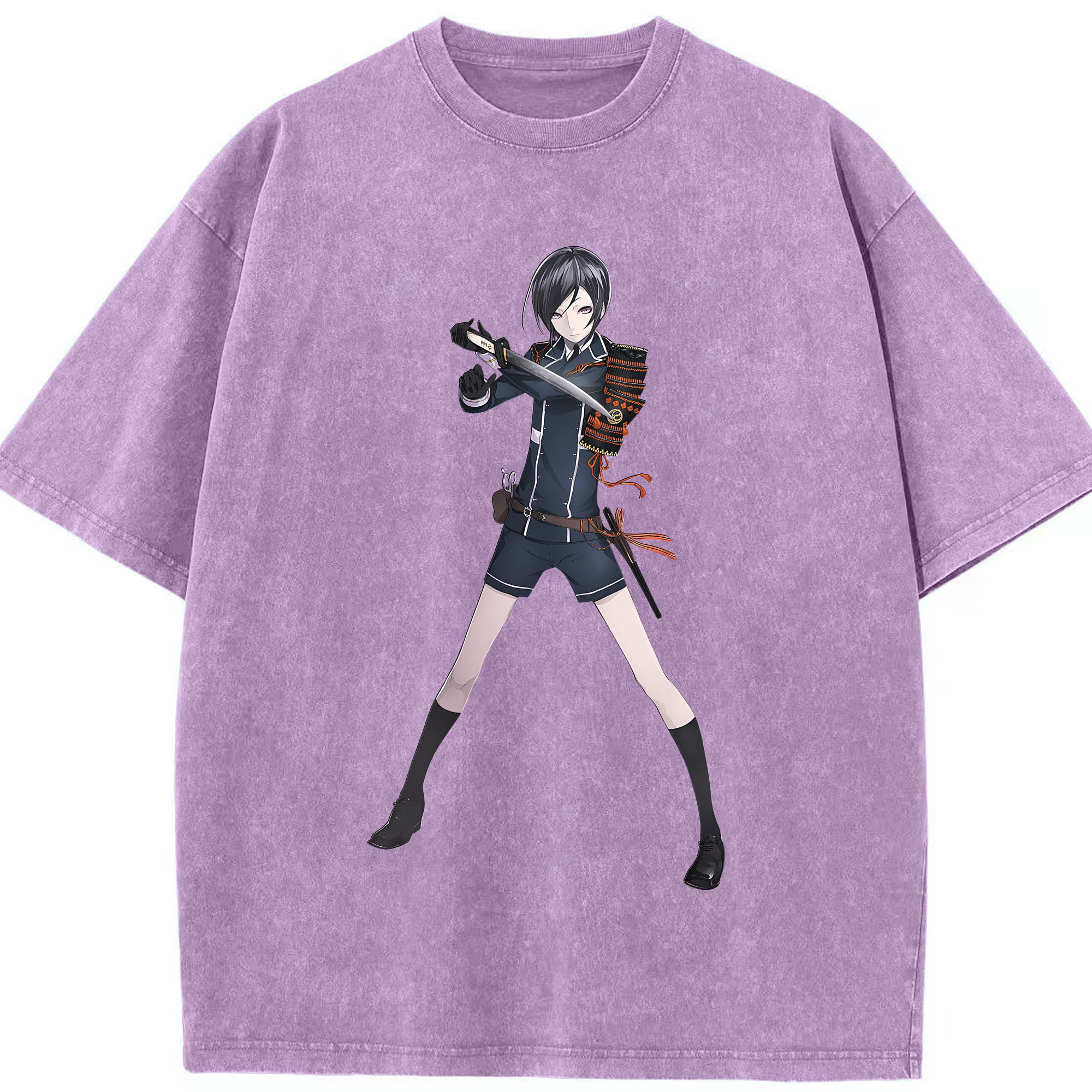 （画像用） 刀剣乱舞 Touken Ranbu 綿100% ヴィンテージ風 半袖Tシャツ（フロントプリント）