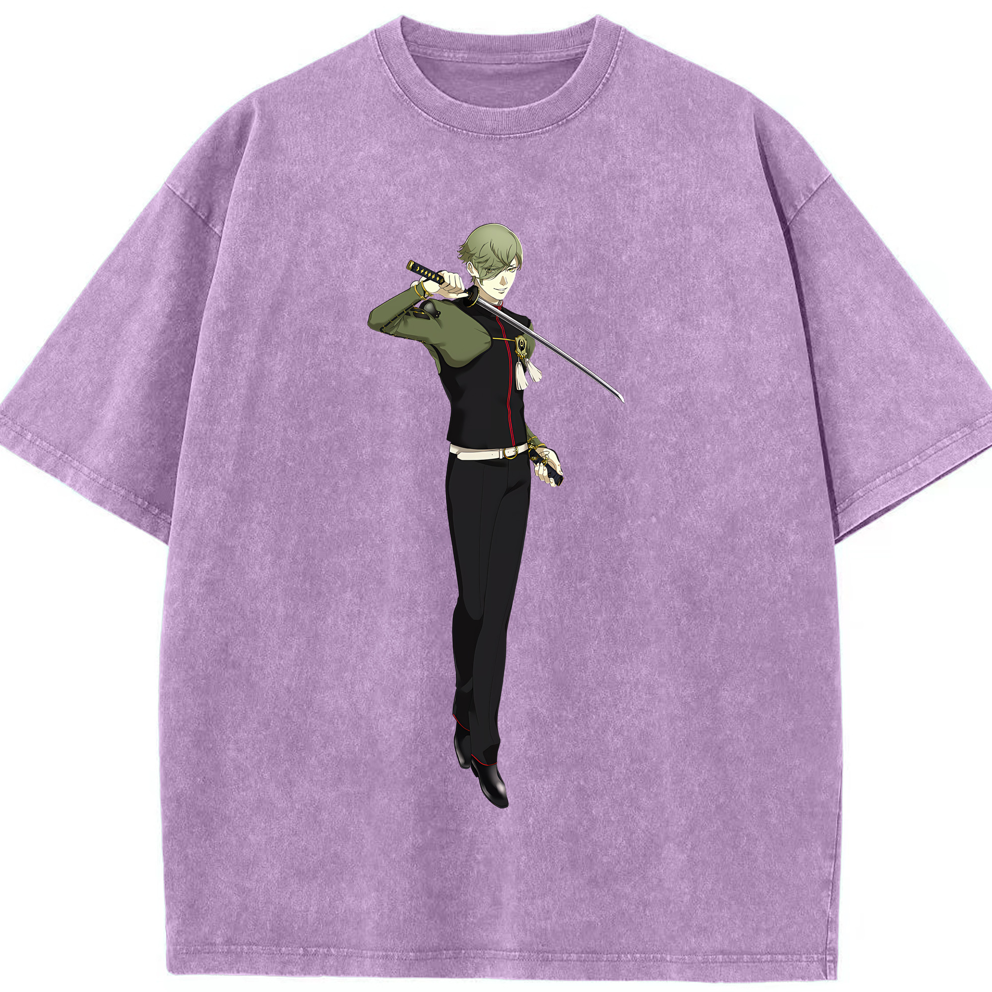 （画像用） 刀剣乱舞 Touken Ranbu 綿100% ヴィンテージ風 半袖Tシャツ（フロントプリント）