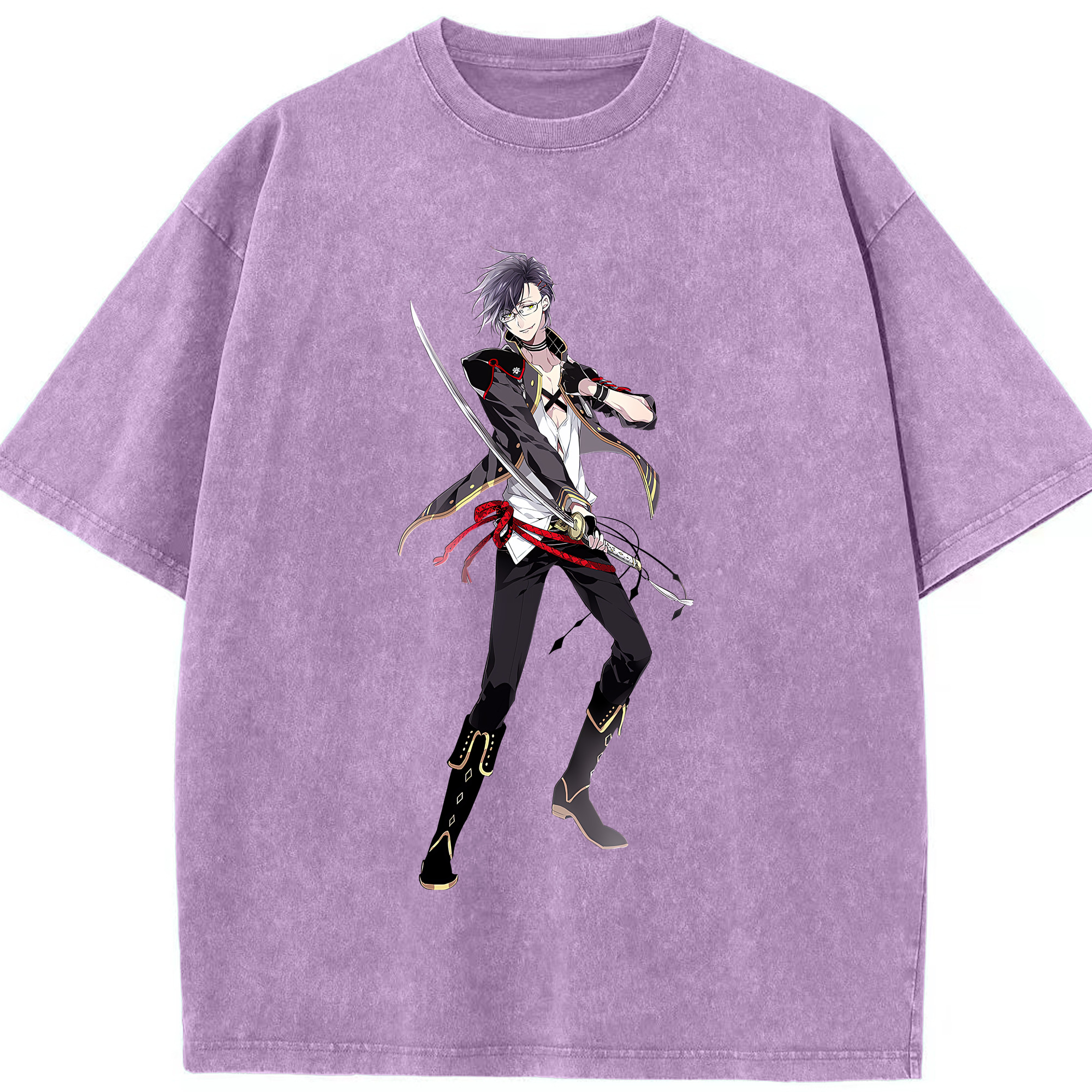 （画像用） 刀剣乱舞 Touken Ranbu 綿100% ヴィンテージ風 半袖Tシャツ（フロントプリント）