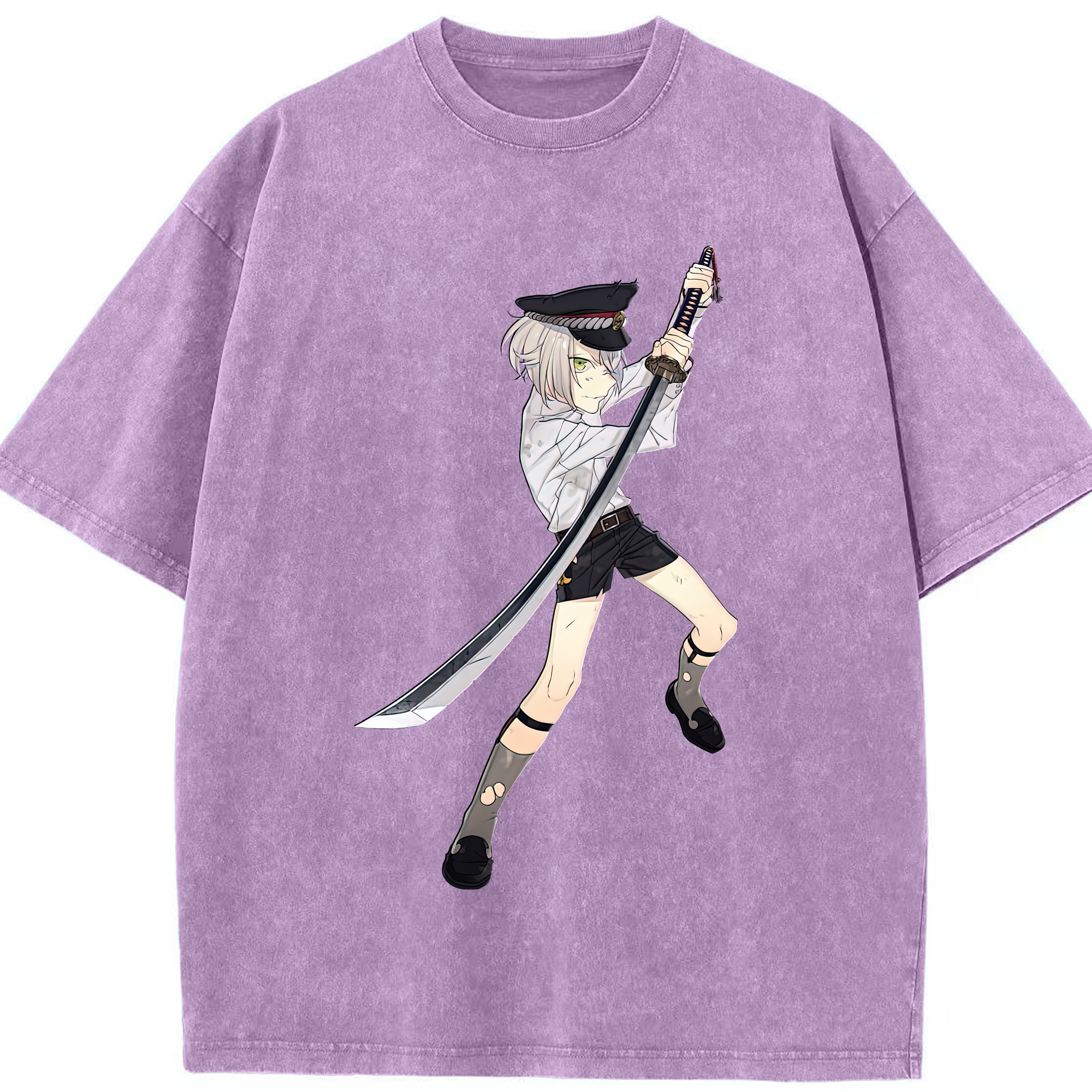 （画像用） 刀剣乱舞 Touken Ranbu 綿100% ヴィンテージ風 半袖Tシャツ（フロントプリント）