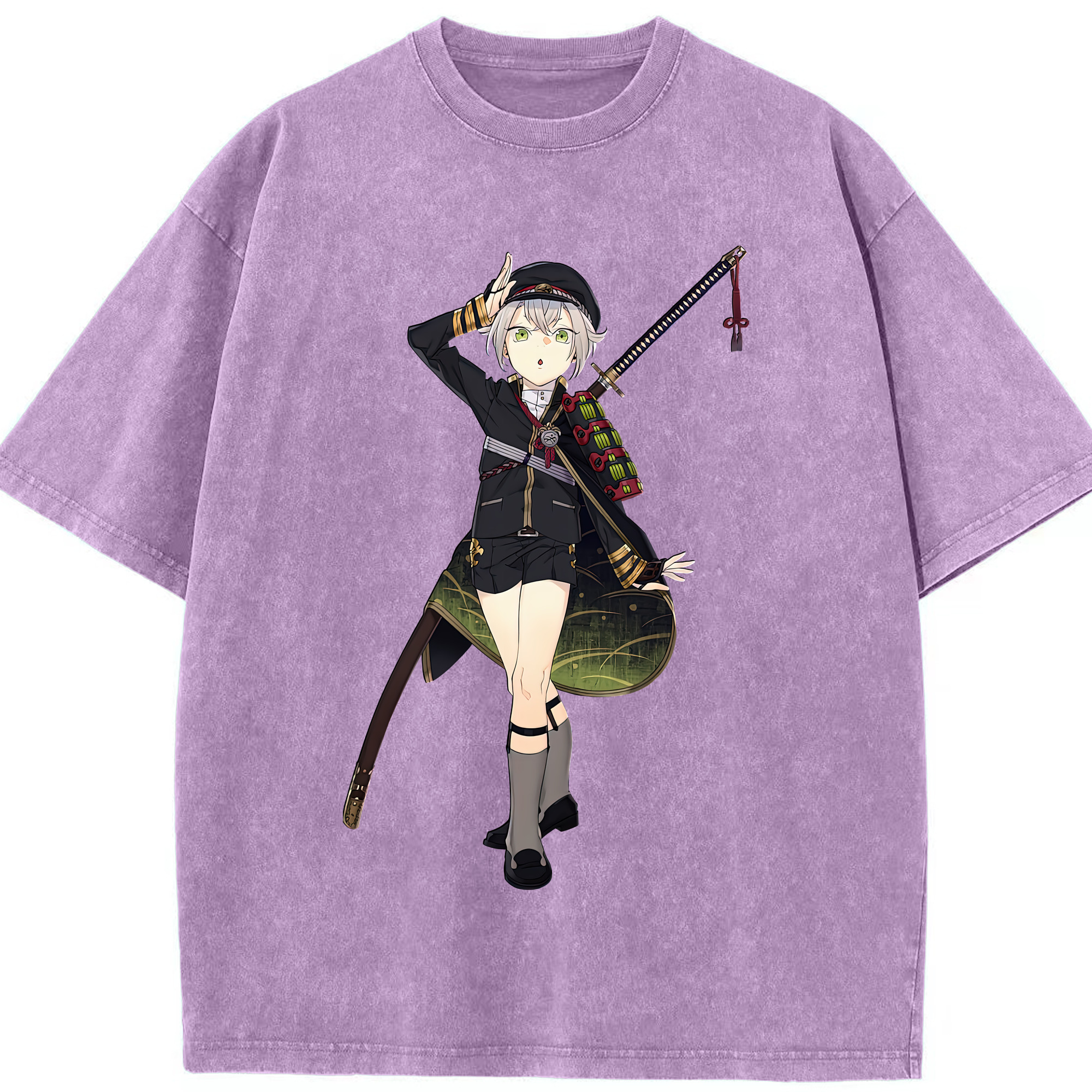 （画像用） 刀剣乱舞 Touken Ranbu 綿100% ヴィンテージ風 半袖Tシャツ（フロントプリント）