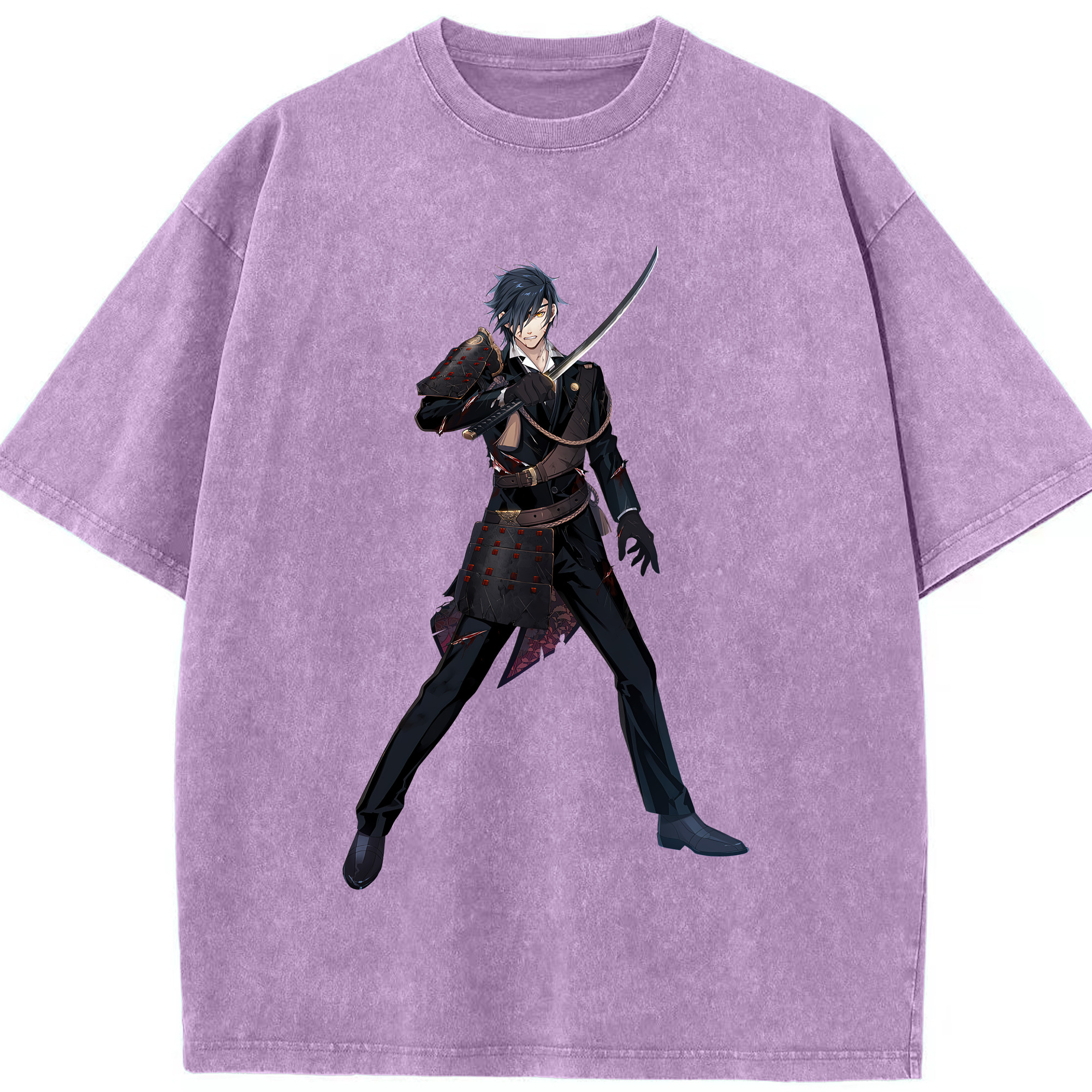 （画像用） 刀剣乱舞 Touken Ranbu 綿100% ヴィンテージ風 半袖Tシャツ（フロントプリント）