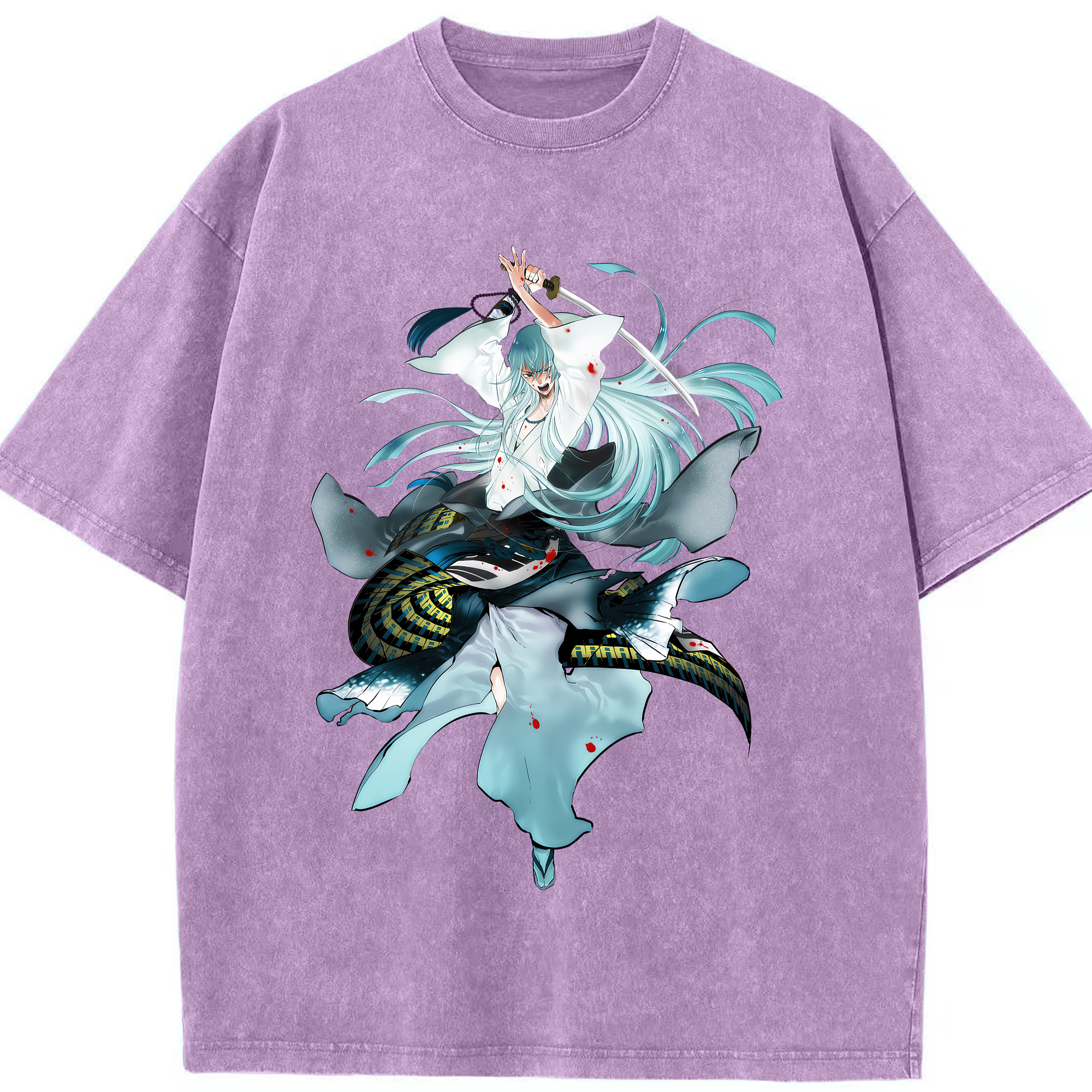 （画像用） 刀剣乱舞 Touken Ranbu 綿100% ヴィンテージ風 半袖Tシャツ（フロントプリント）