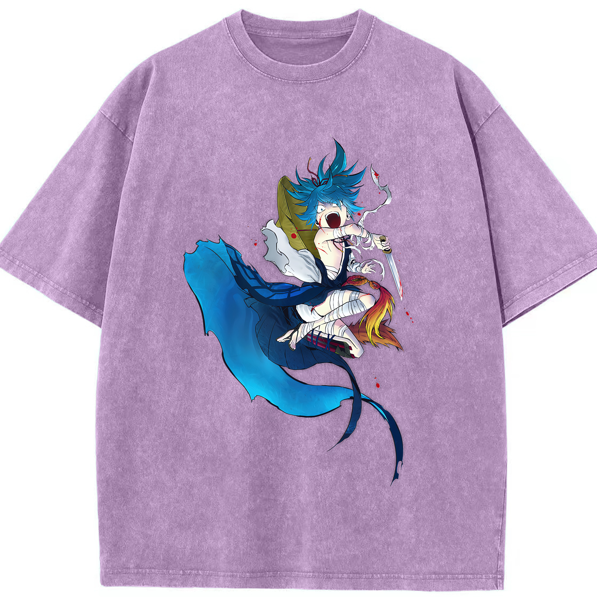 （画像用） 刀剣乱舞 Touken Ranbu 綿100% ヴィンテージ風 半袖Tシャツ（フロントプリント）