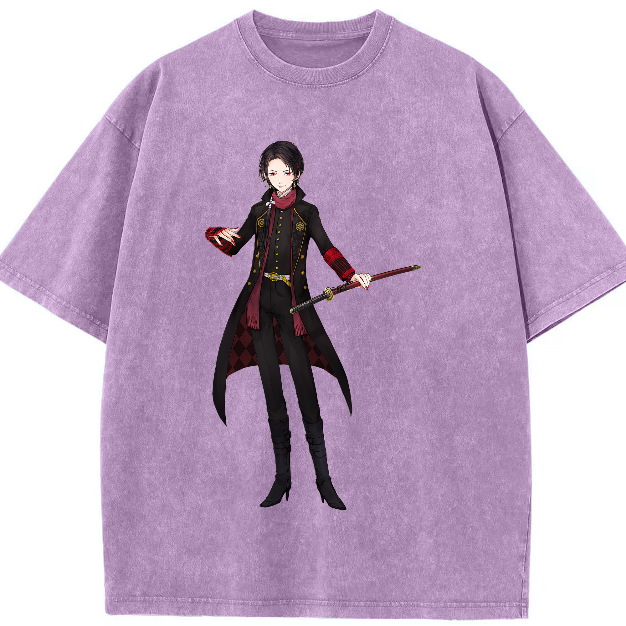 （画像用） 刀剣乱舞 Touken Ranbu 綿100% ヴィンテージ風 半袖Tシャツ（フロントプリント）