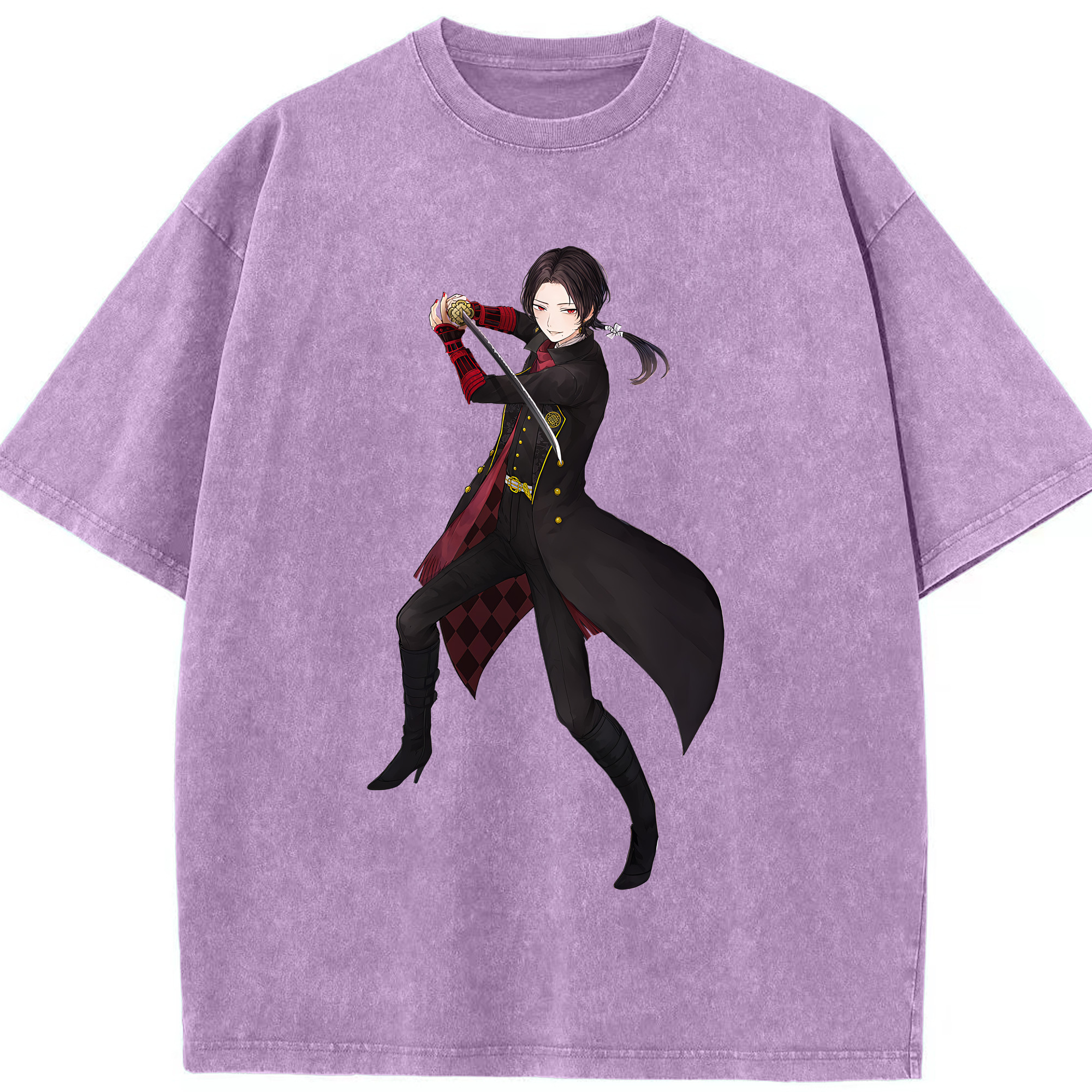 （画像用） 刀剣乱舞 Touken Ranbu 綿100% ヴィンテージ風 半袖Tシャツ（フロントプリント）