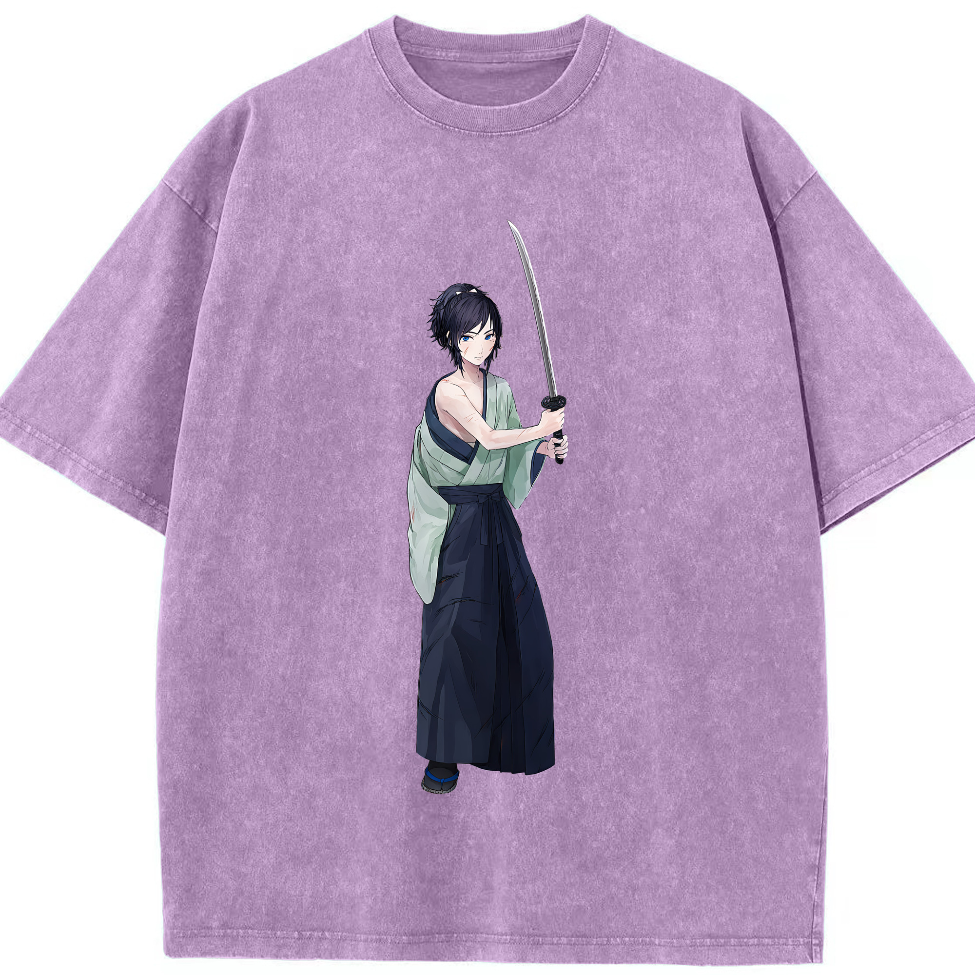 （画像用） 刀剣乱舞 Touken Ranbu 綿100% ヴィンテージ風 半袖Tシャツ（フロントプリント）