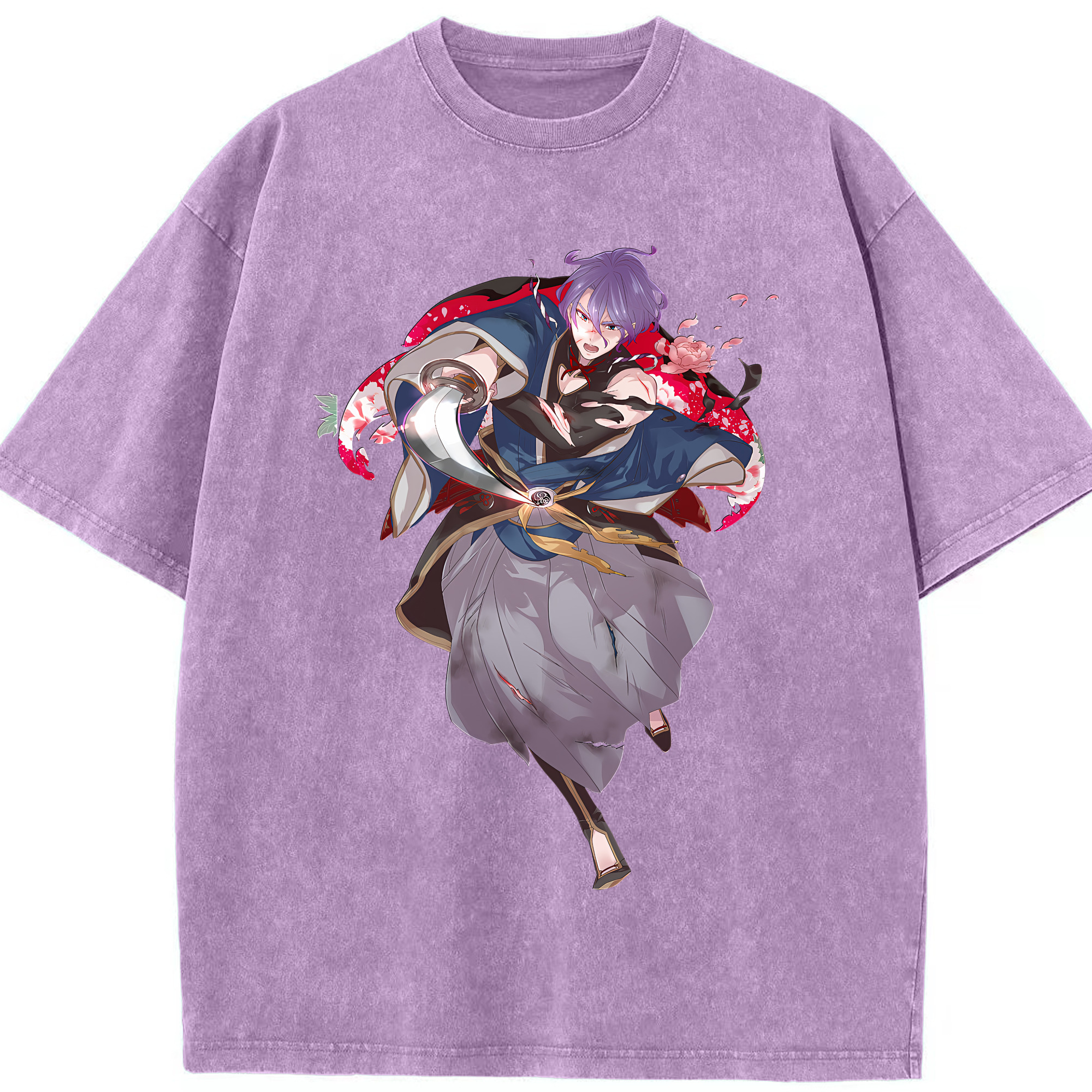 （画像用） 刀剣乱舞 Touken Ranbu 綿100% ヴィンテージ風 半袖Tシャツ（フロントプリント）