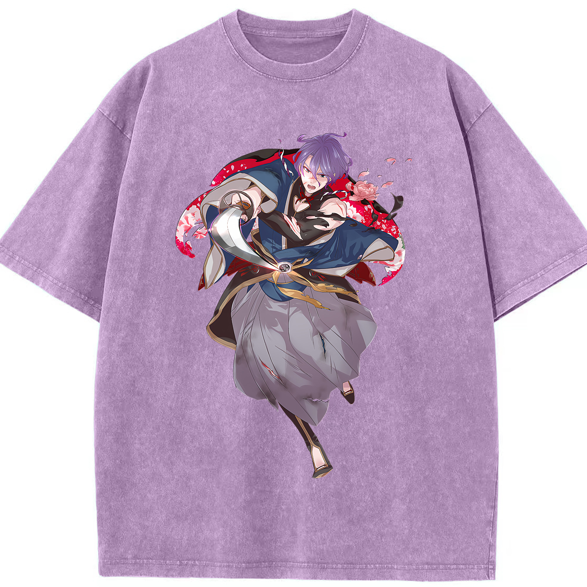 （画像用） 刀剣乱舞 Touken Ranbu 綿100% ヴィンテージ風 半袖Tシャツ（フロントプリント）