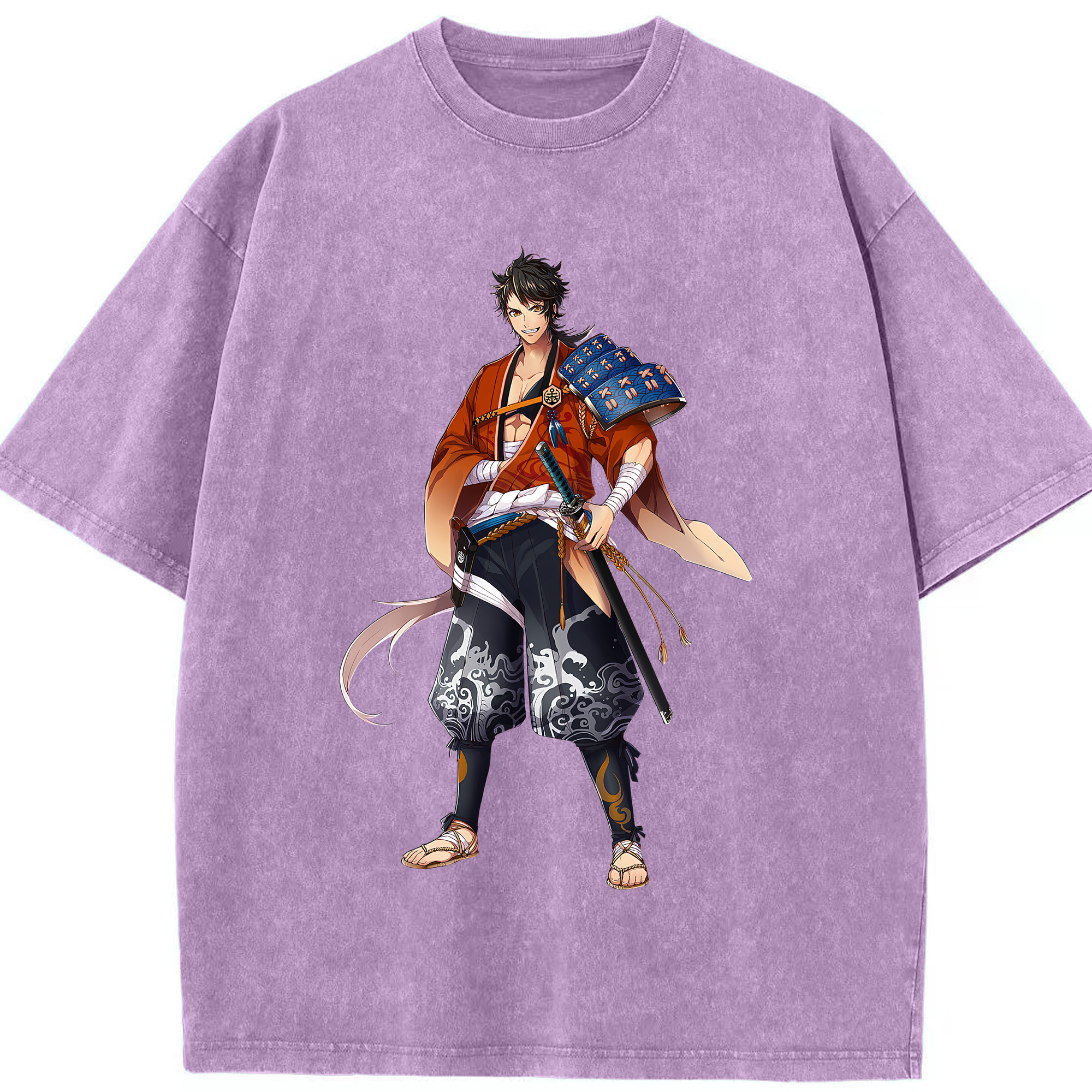 （画像用） 刀剣乱舞 Touken Ranbu 綿100% ヴィンテージ風 半袖Tシャツ（フロントプリント）
