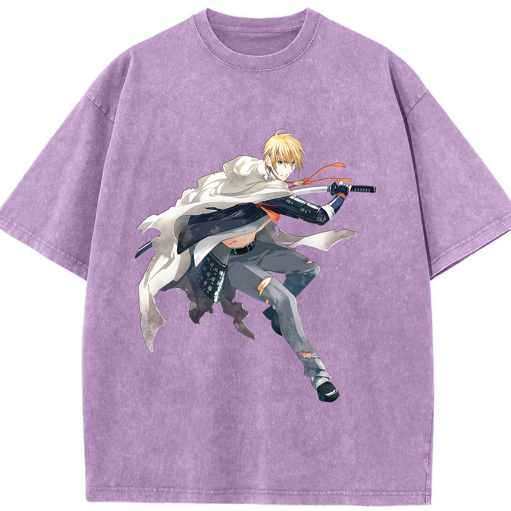 （画像用） 刀剣乱舞 Touken Ranbu 綿100% ヴィンテージ風 半袖Tシャツ（フロントプリント）