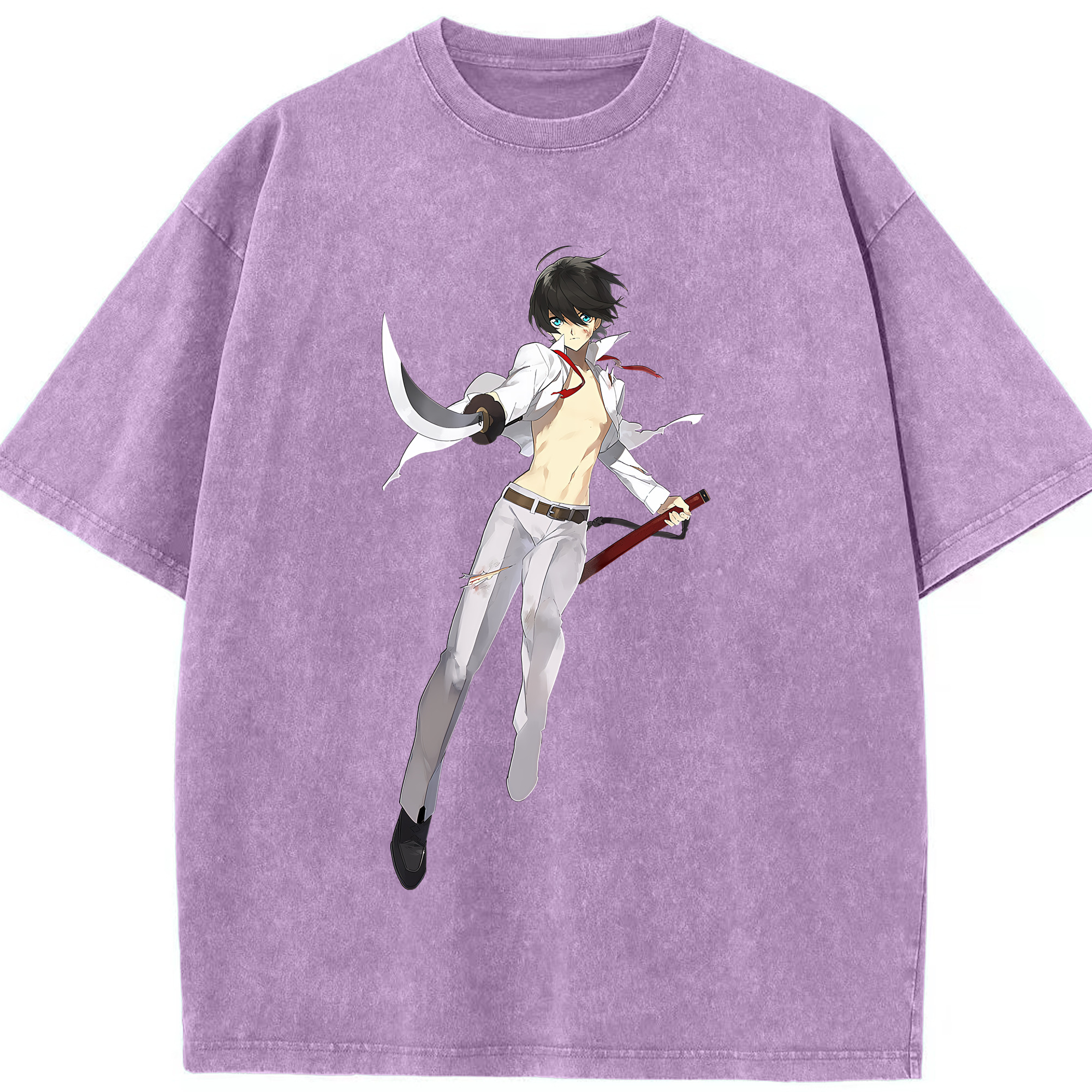 （画像用） 刀剣乱舞 Touken Ranbu 綿100% ヴィンテージ風 半袖Tシャツ（フロントプリント）