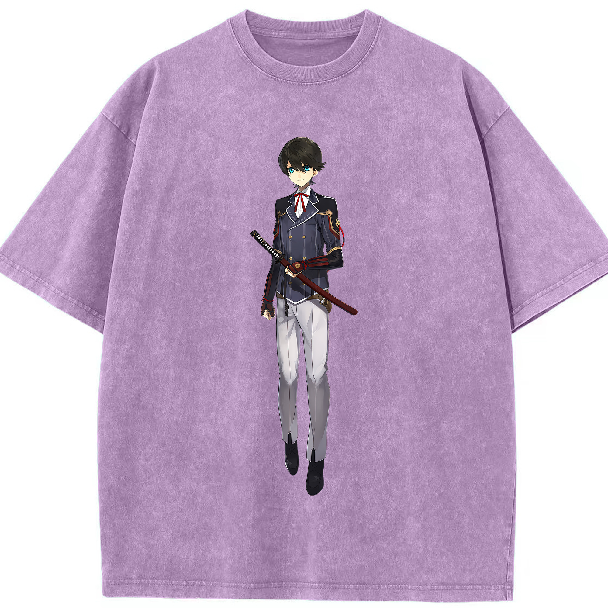 （画像用） 刀剣乱舞 Touken Ranbu 綿100% ヴィンテージ風 半袖Tシャツ（フロントプリント）
